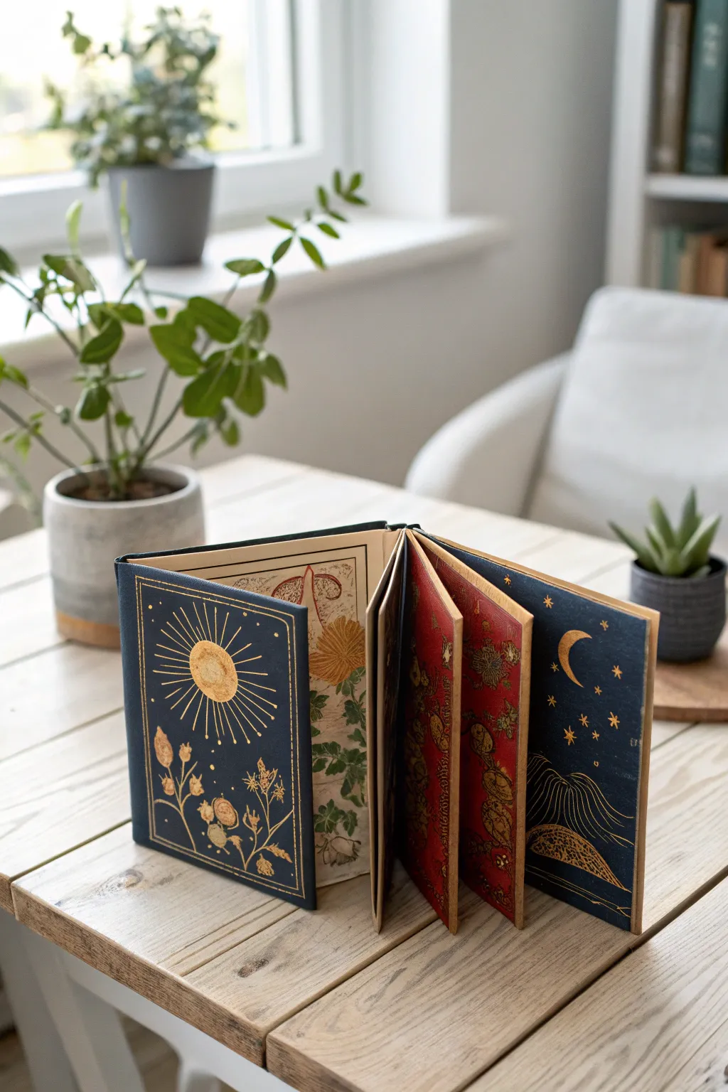 Unfold the beauty of creation with this artistic mini accordion book—where craftsmanship meets storytelling.