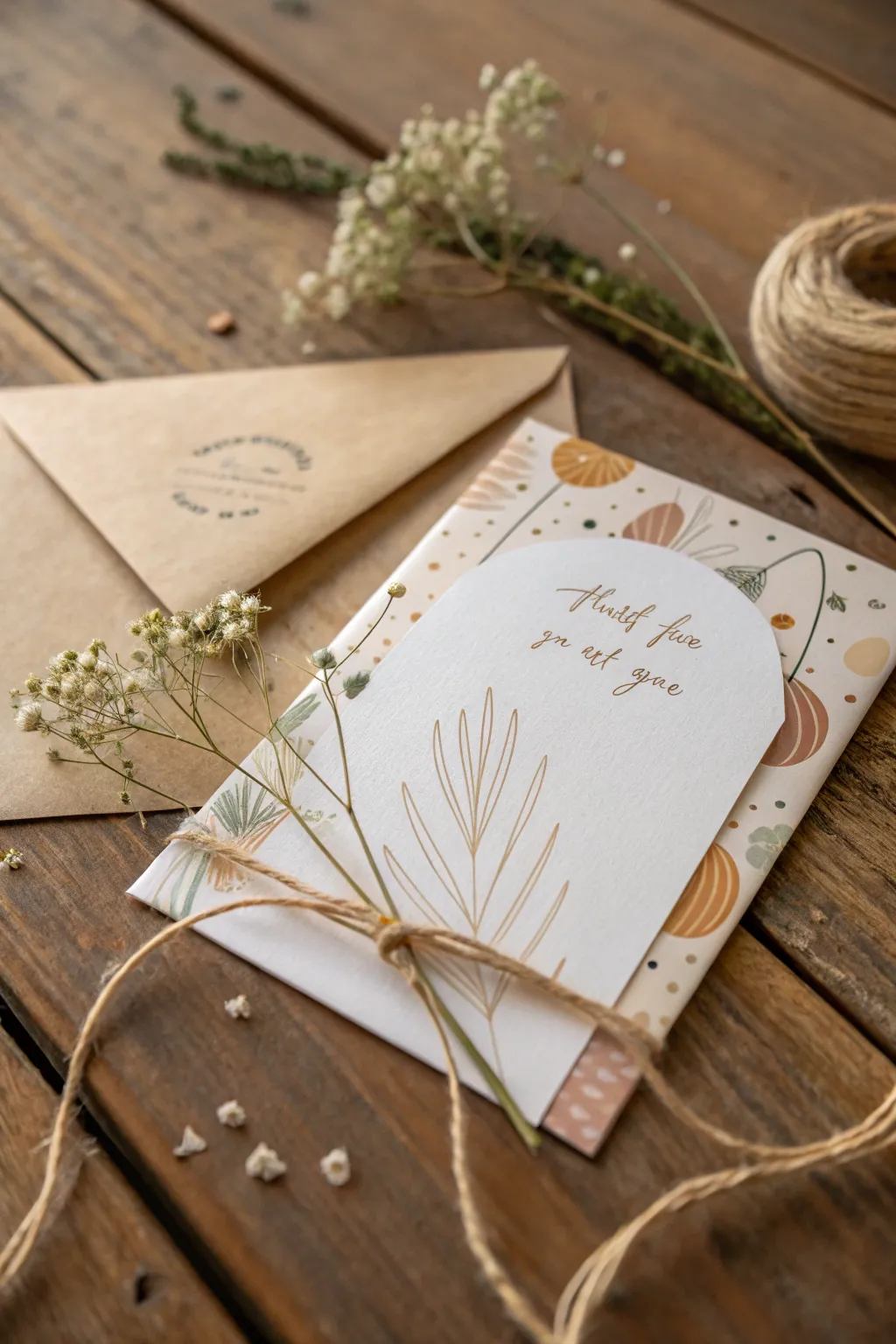 Unveil the surprise: A minimalist pull-tab card with a secret message for Mother's Day.