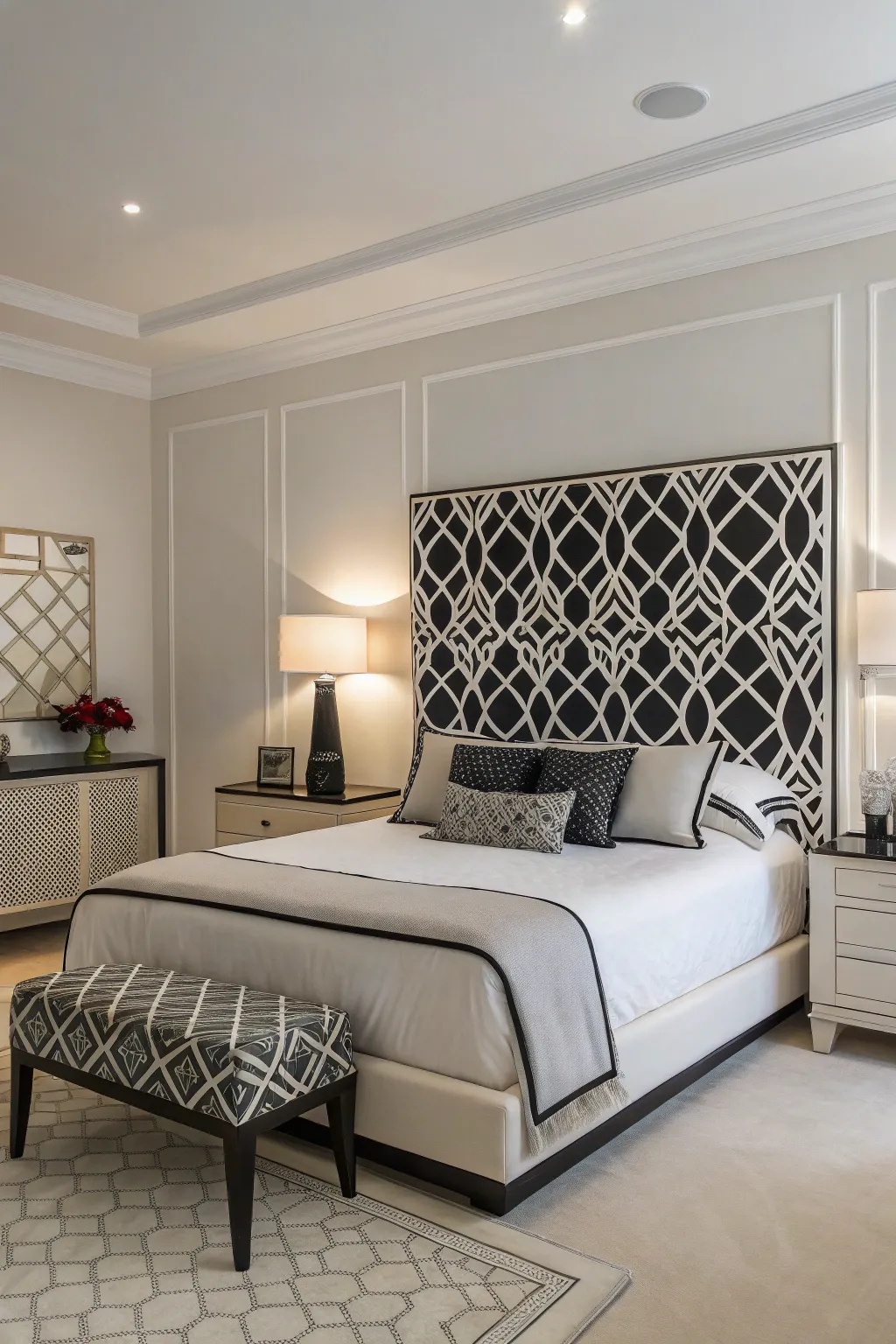 Monochrome palettes offer bold simplicity with sophistication.