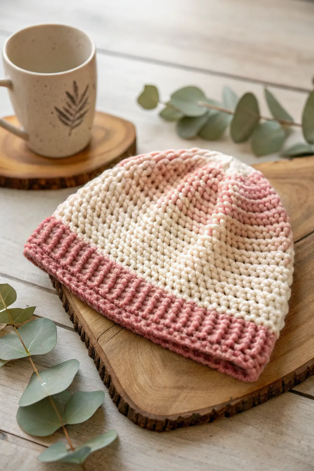 Embrace the art of simplicity with this stunning gradient ombre beanie, where craftsmanship meets effortless style.