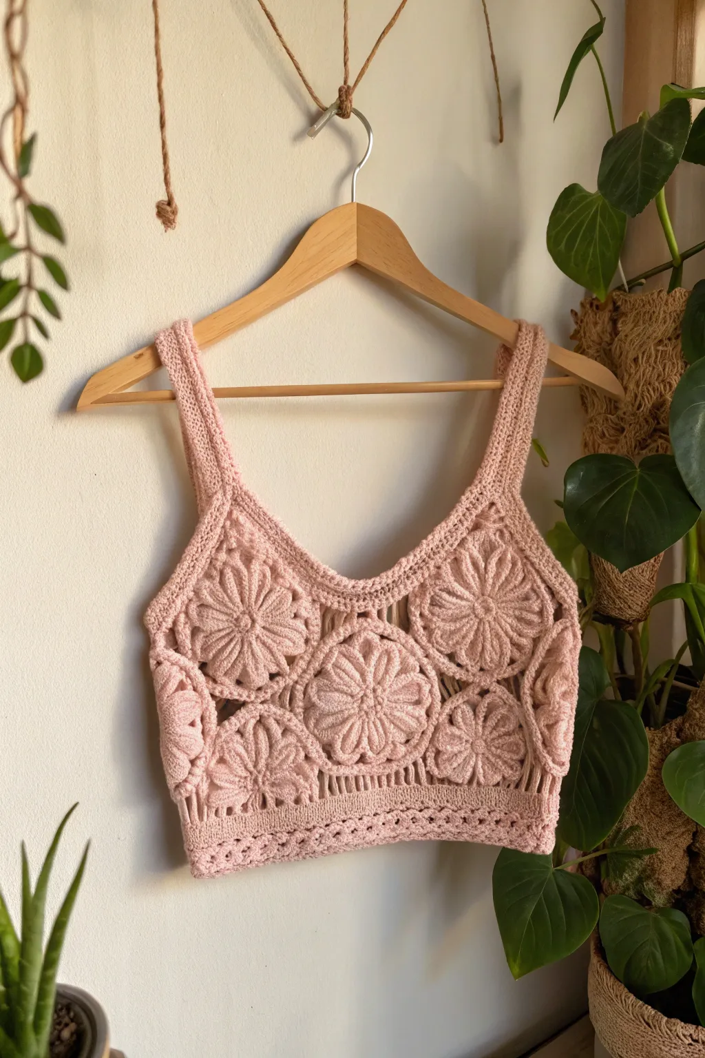 Embrace nature's elegance with this Floral Motif Crop Top, a perfect blend of craftsmanship and style.