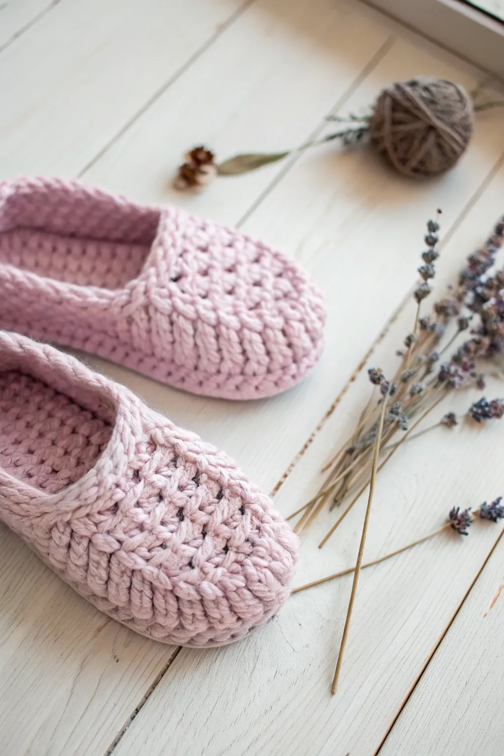 Wrap Grandma's feet in warmth and love with these beautifully crafted crochet slippers.