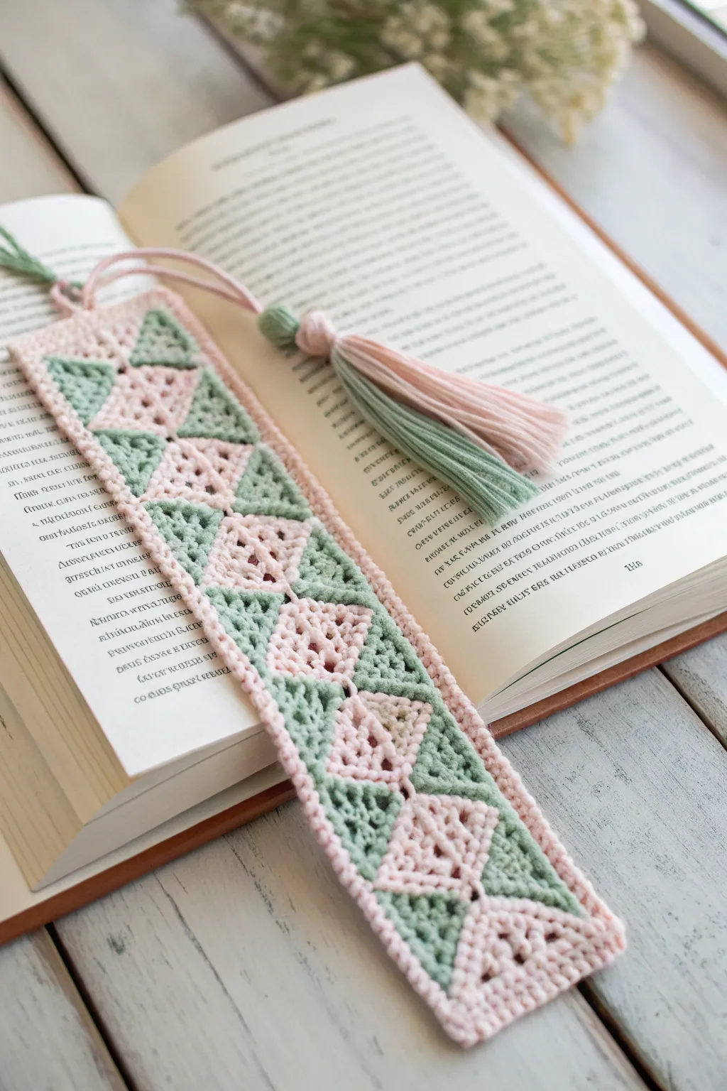 Add a personal touch to Mom's reading time with a handcrafted crochet bookmark.