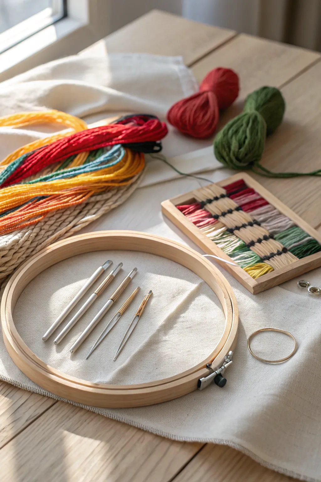 Discover the art of cross stitch with this elegantly crafted toolkit – your perfect companion on every creative journey.