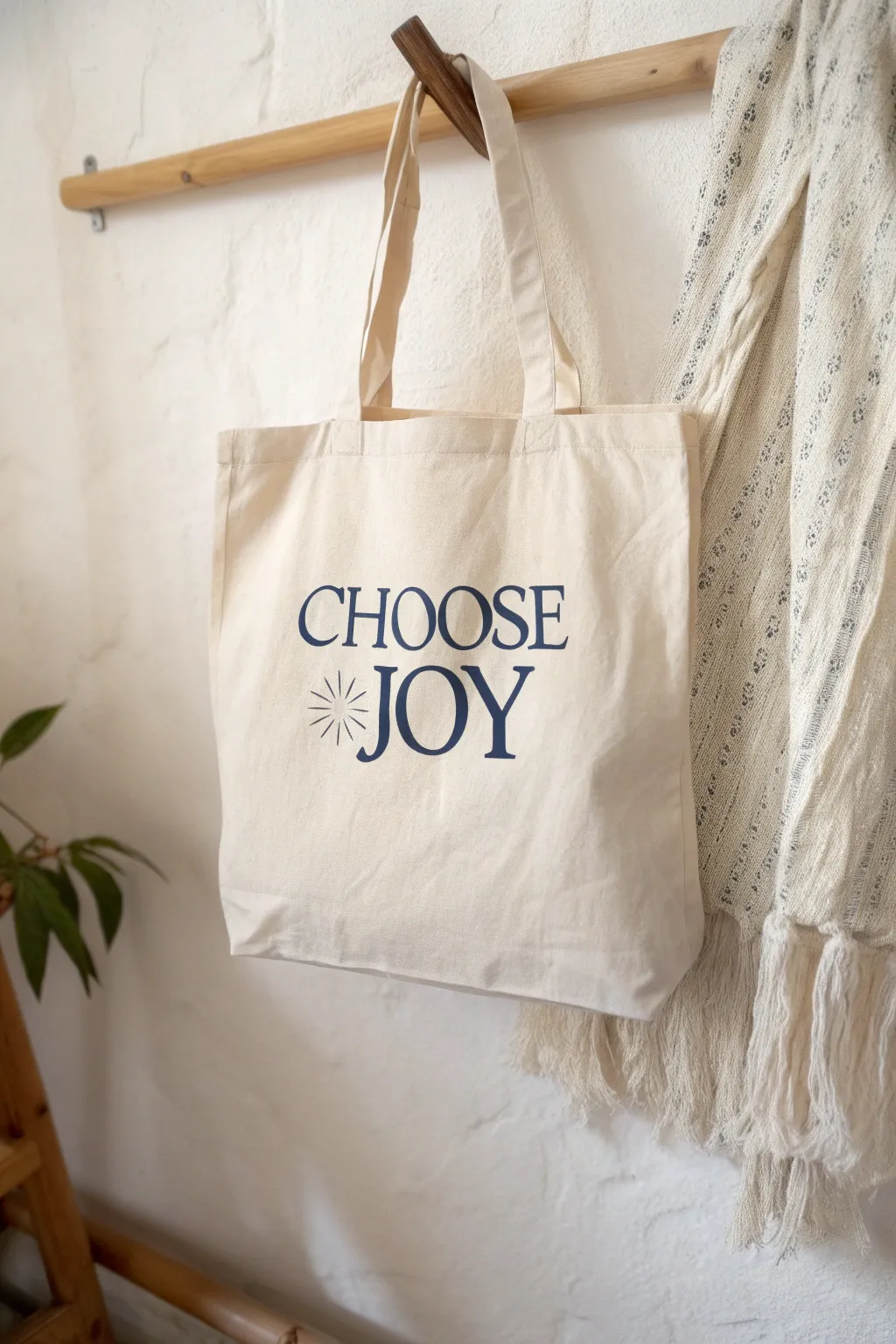 Carry happiness wherever you go with this beautifully crafted tote bag. 🌿 #ChooseJoy #MinimalistStyle
