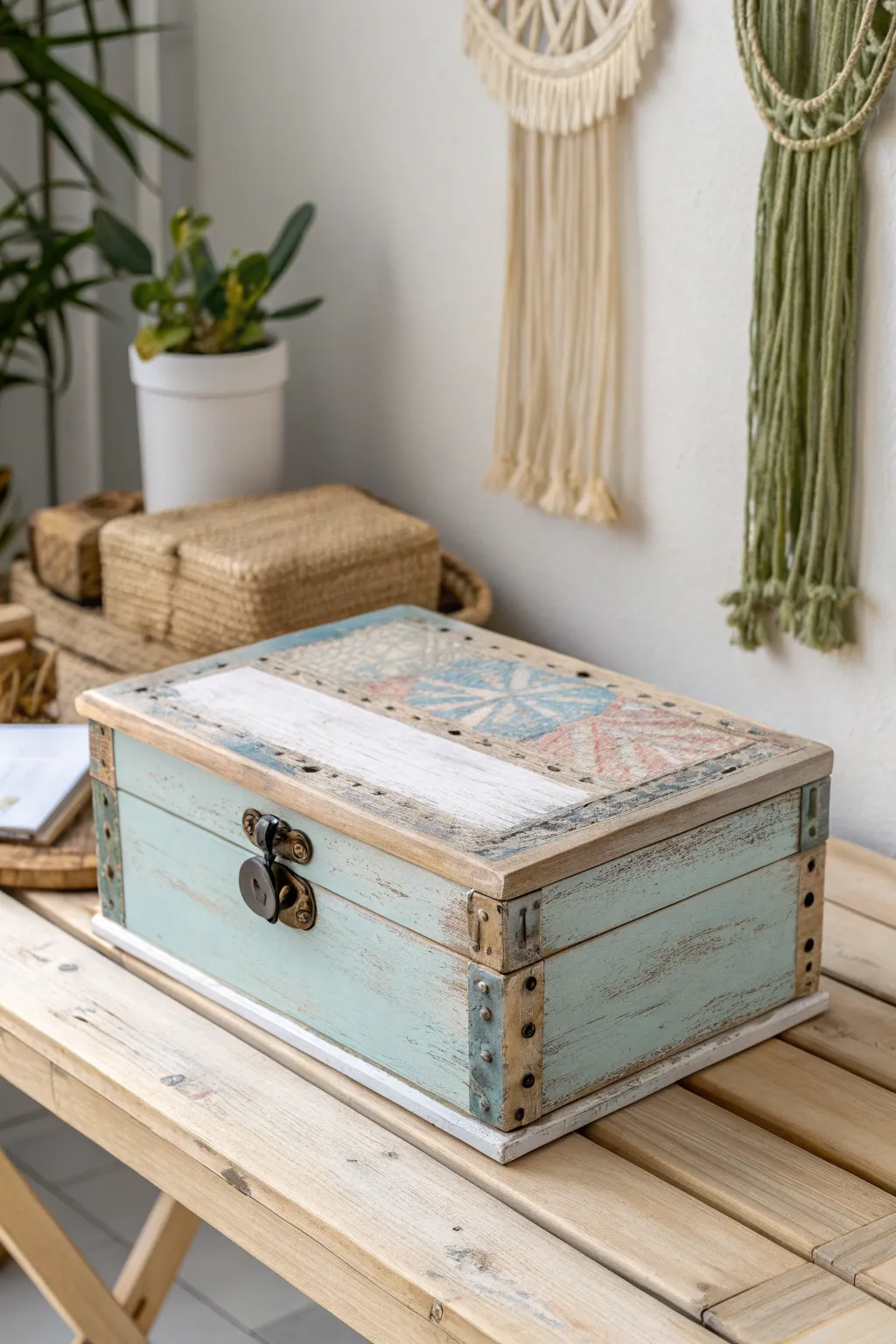 Embrace Vintage Vibes: Transform your space with this charming antique-look box, a perfect blend of nostalgia and modern minimalism.