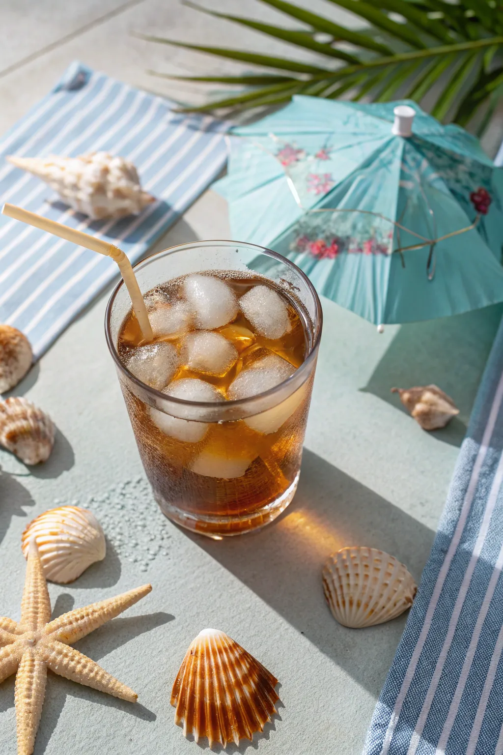 Coconut milk ice cubes for a tropical twist.