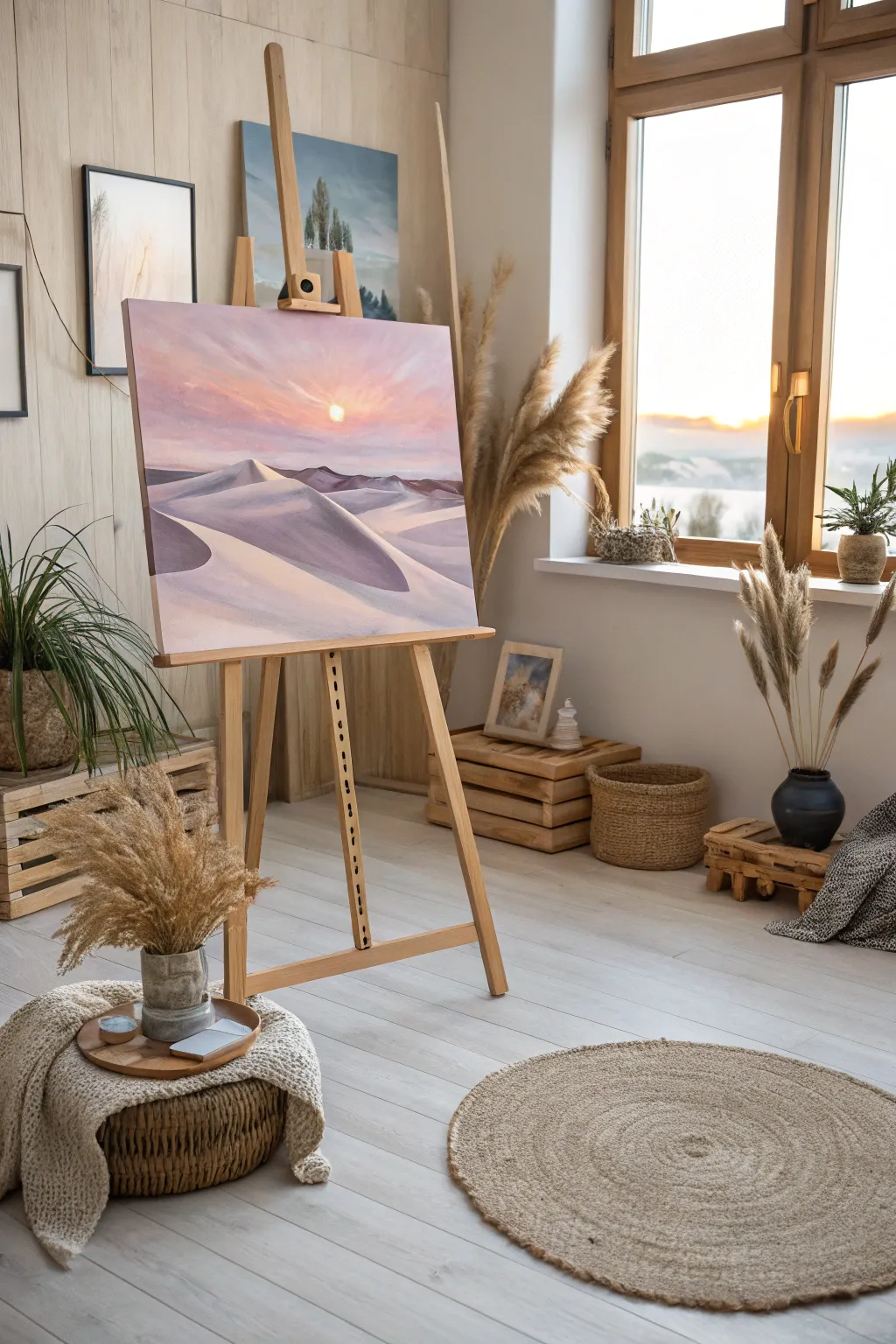 Embrace tranquility with pastel desert skies—where simplicity meets ethereal beauty.