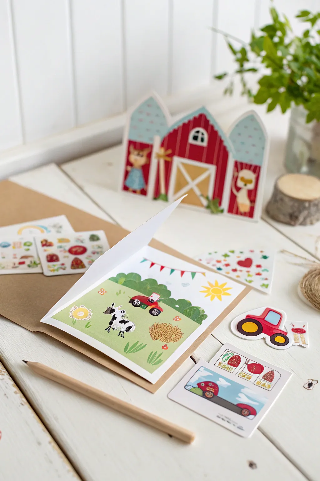 Let your toddler's creativity shine with sticker stories on DIY birthday cards!