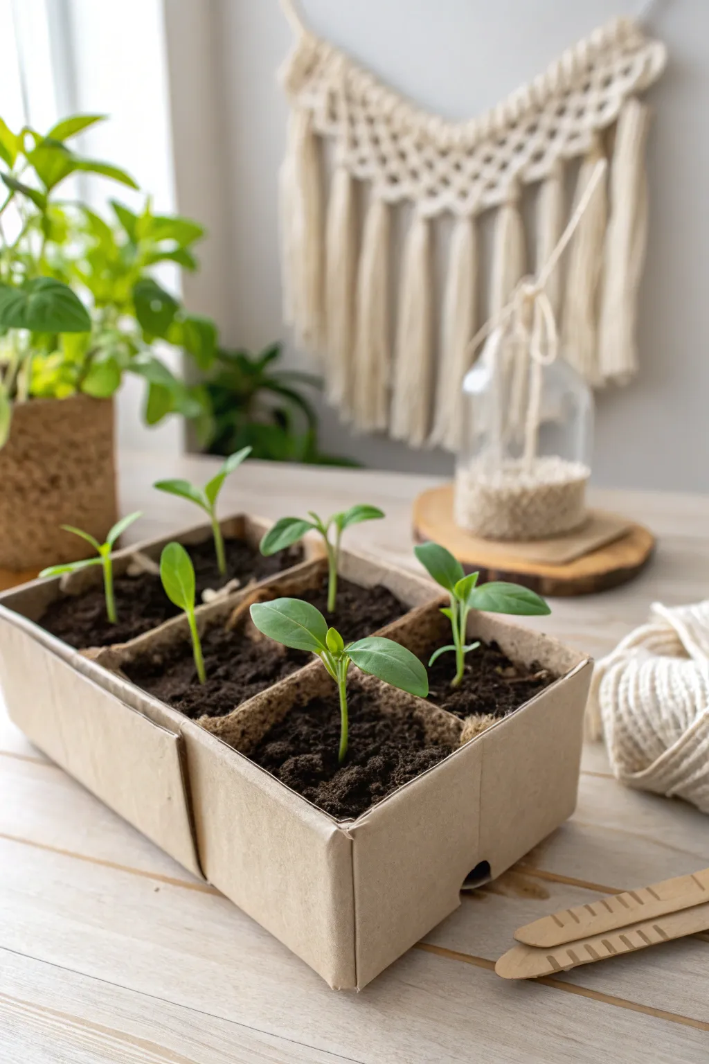 Nurture nature beautifully with this eco-friendly seedling box 🌿 #EcoChic #MinimalistGardening
