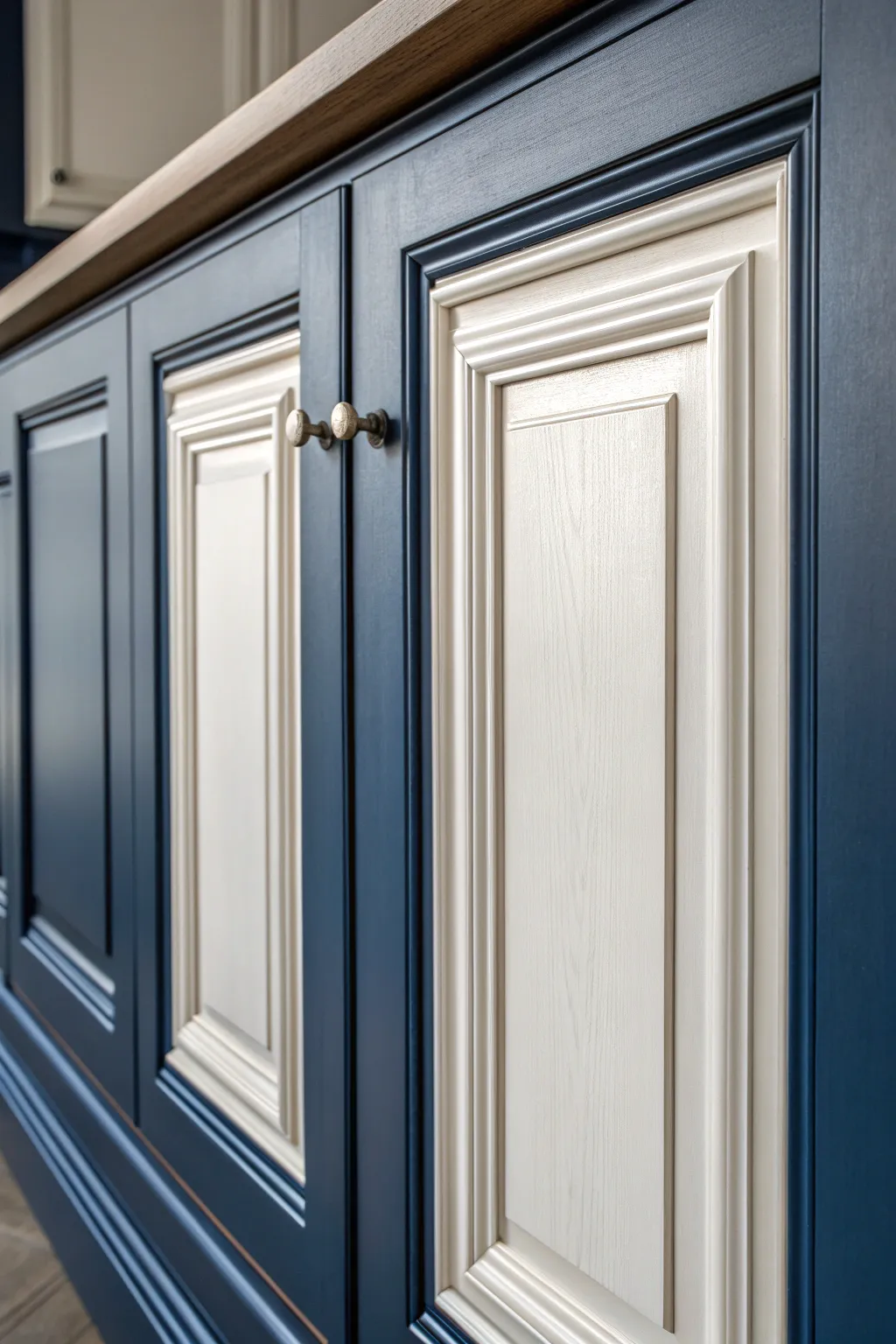 Elevate your space with a striking two-tone cabinet door makeover.