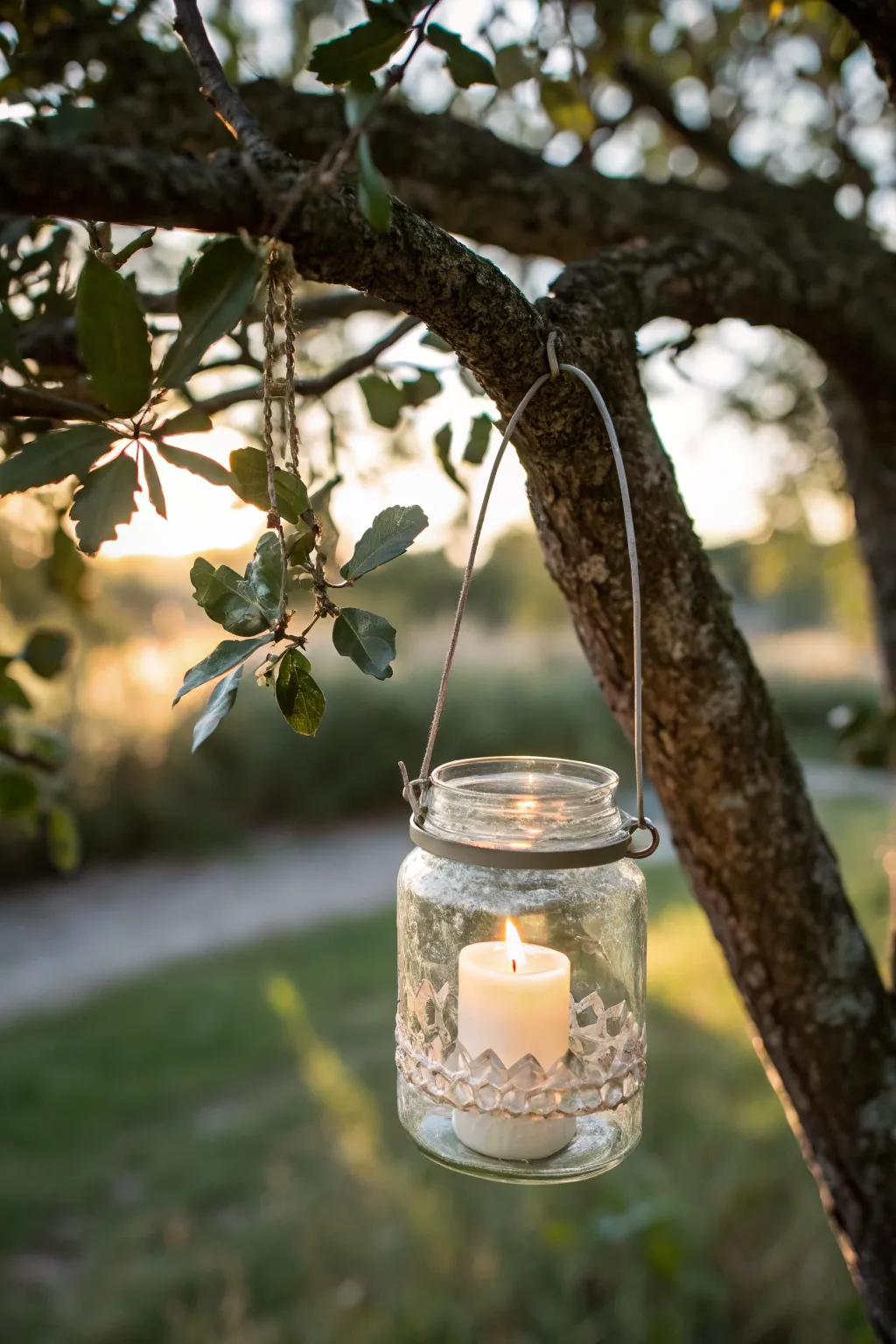 Transform candle jars into enchanting rustic lanterns for your outdoor gatherings.
