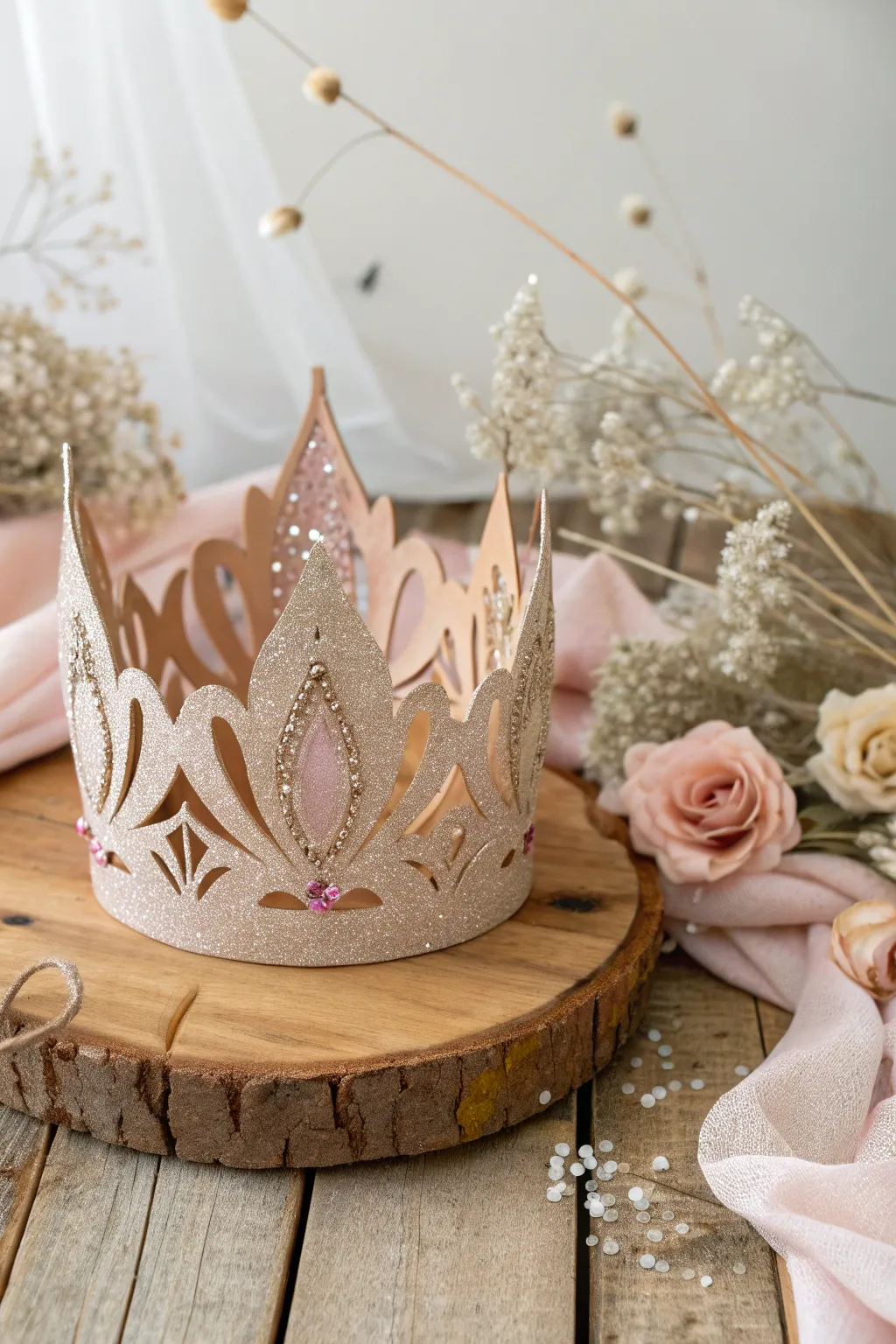 Embrace your inner princess with a DIY fairy tale crown, where simplicity meets enchantment.