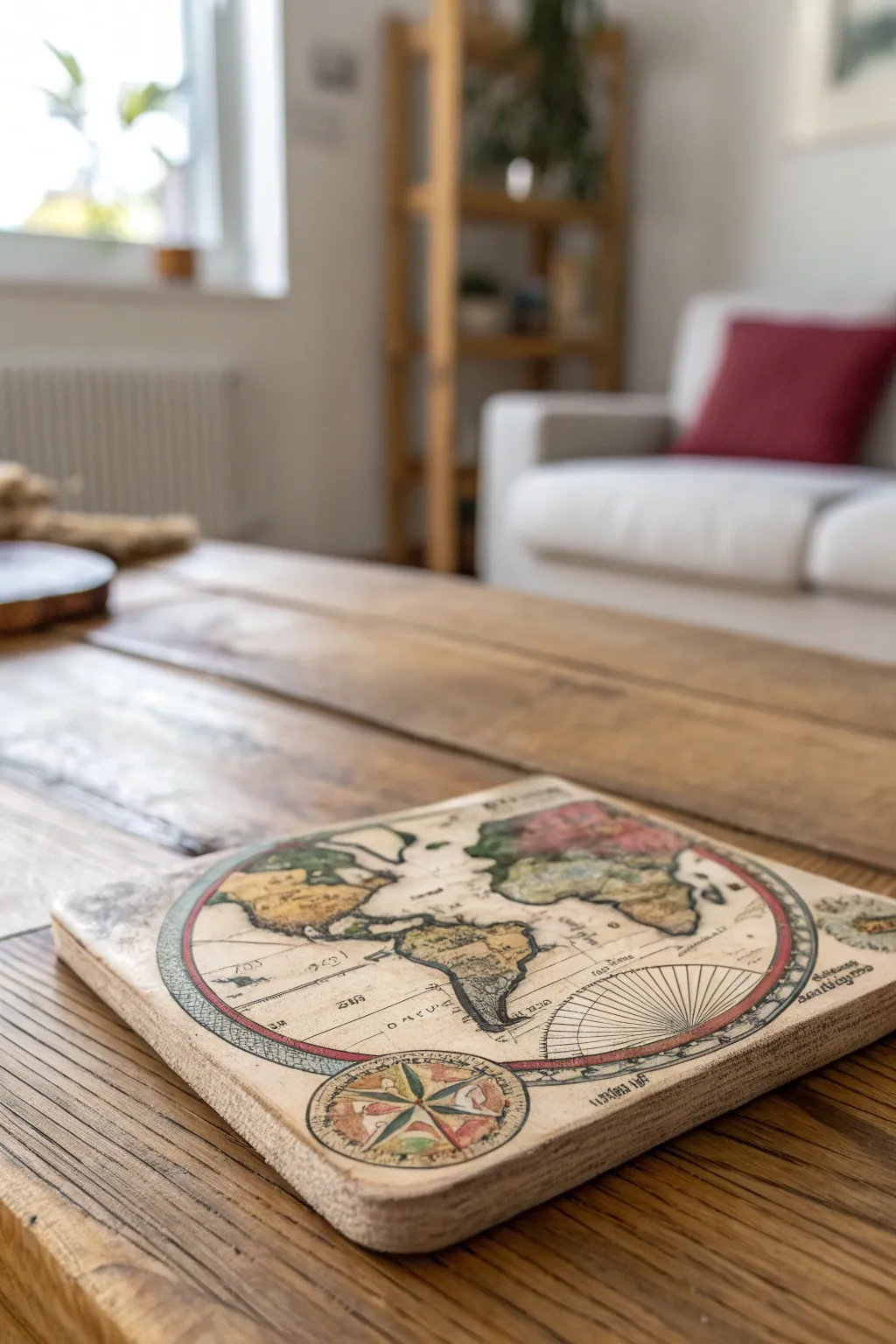 Elevate your holiday gifting with bespoke coasters, where world maps meet Scandinavian elegance.