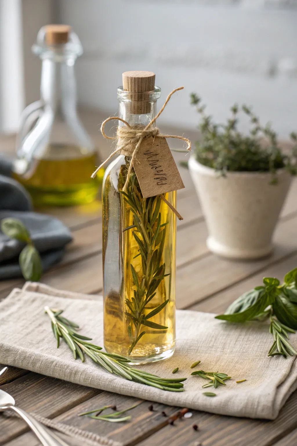 Craft your own gourmet gift with homemade herb-infused oils – a perfect blend of simplicity and elegance.