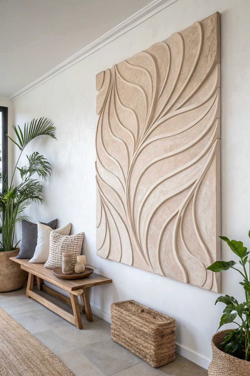 Elevate your space with stunning clay wall art that speaks volumes in simplicity and elegance.