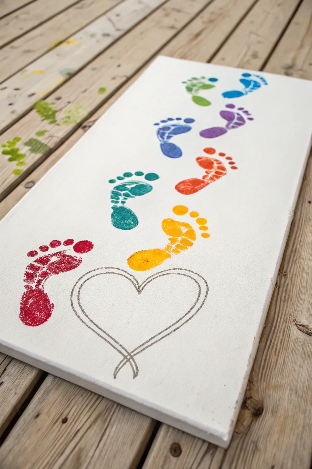 Follow the footprints of love and togetherness on your family's journey. 🌿❤️