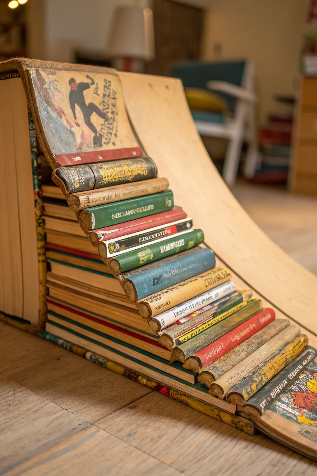 Elevate your fingerboard tricks with these creative and eco-friendly upcycled book ramps!