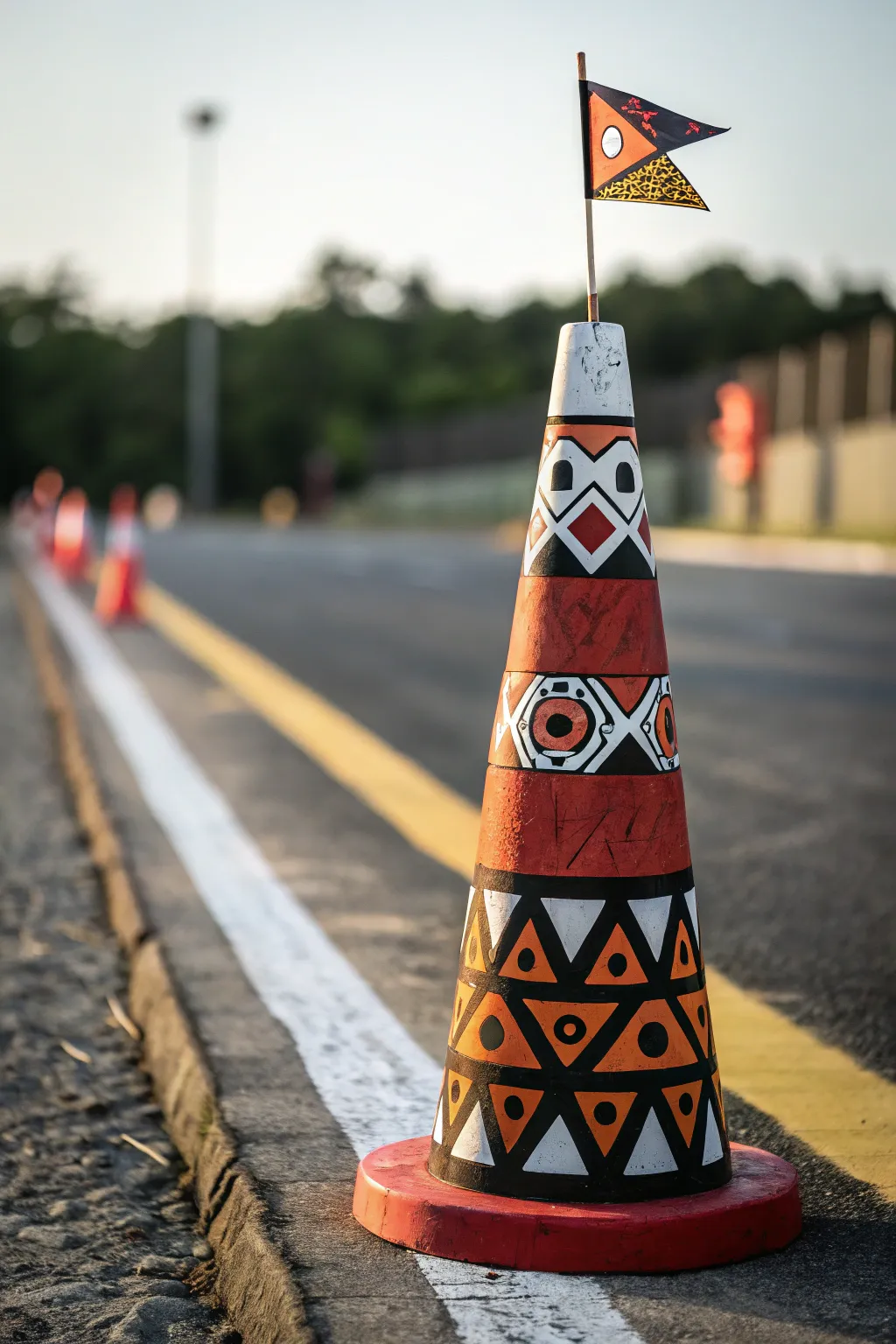 Elevate your race day with handcrafted cone decor that leads the way in style.