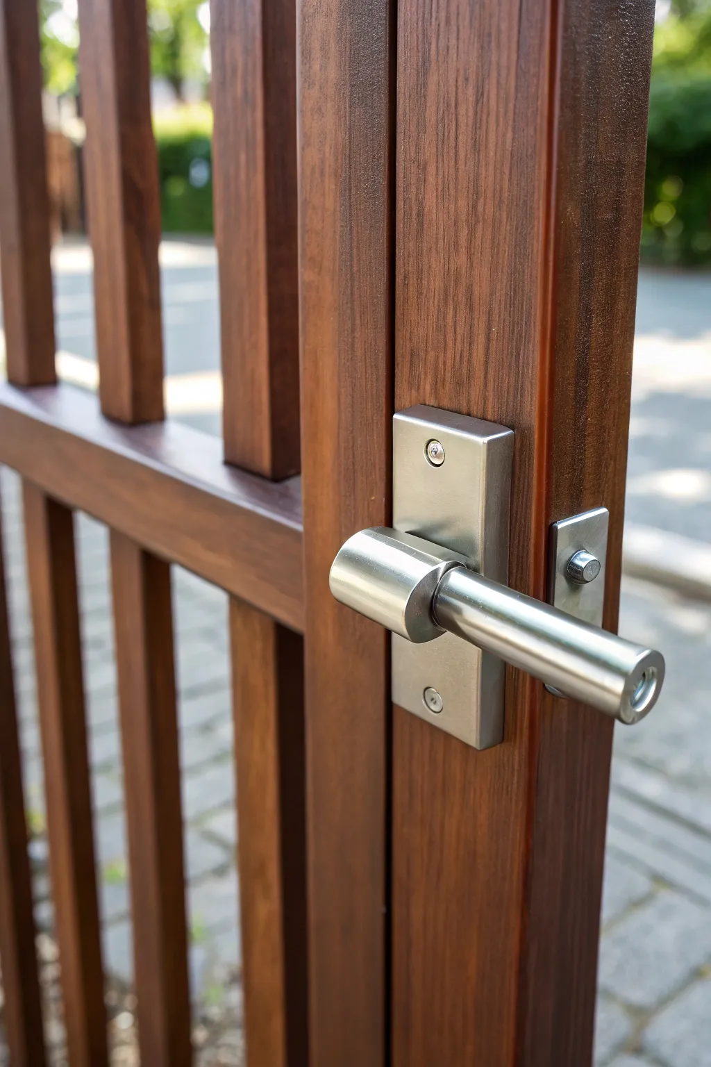 Simplicity Meets Functionality: Elevate your gate with a sleek magnetic latch.
