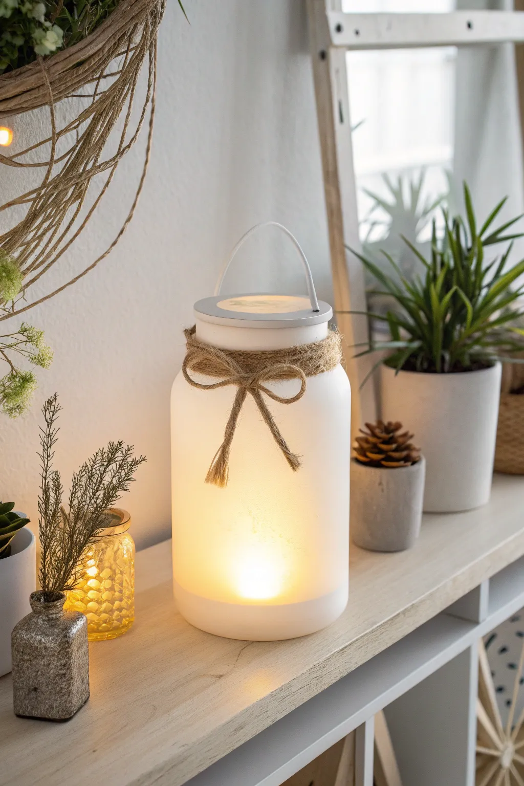 Capture sunlight and illuminate your space with this enchanting DIY Sun Jar Lamp—a perfect blend of minimalist elegance and boho charm.