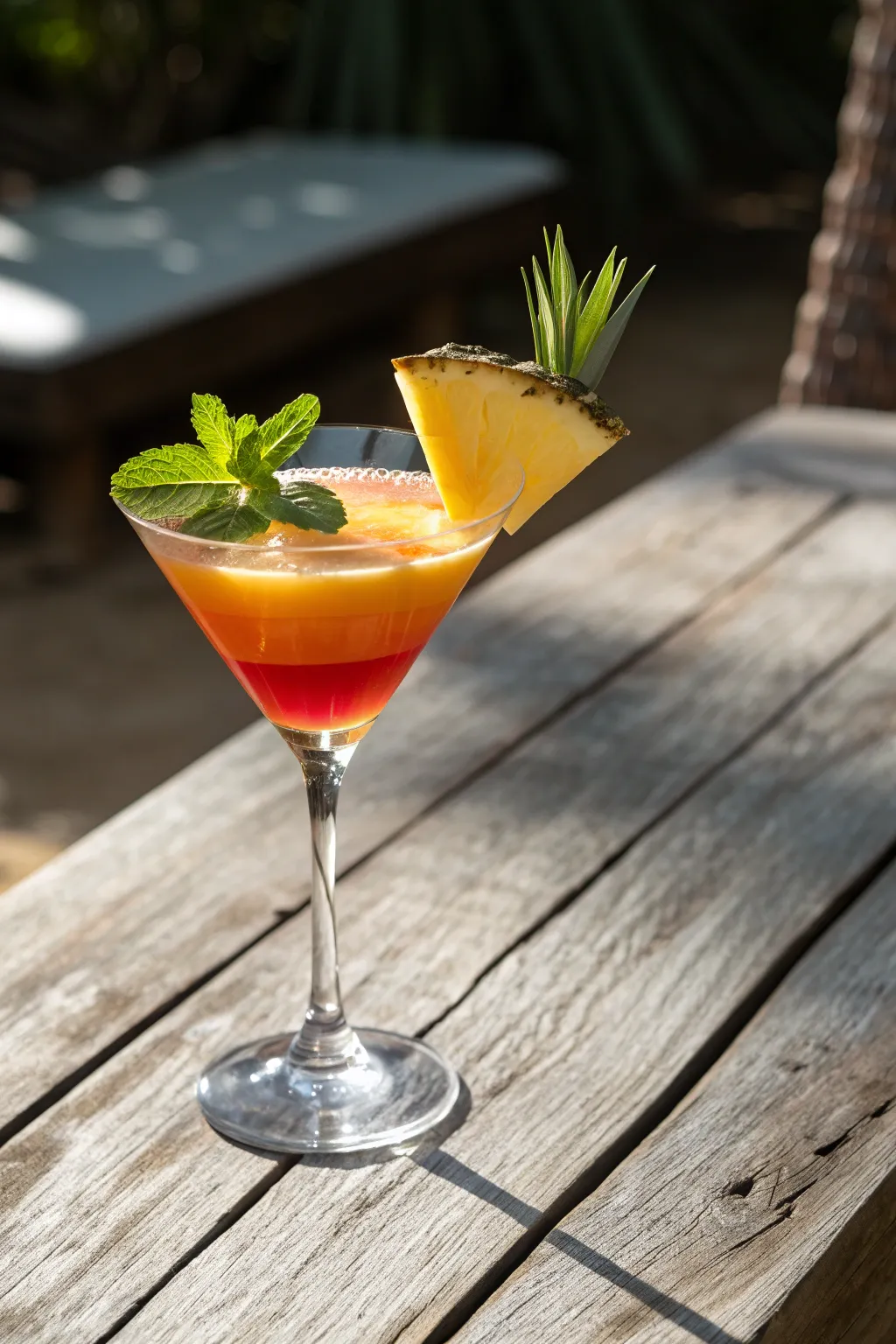 Sip into paradise with this beautifully crafted tropical cocktail, a perfect blend of bold flavors and minimalist elegance.