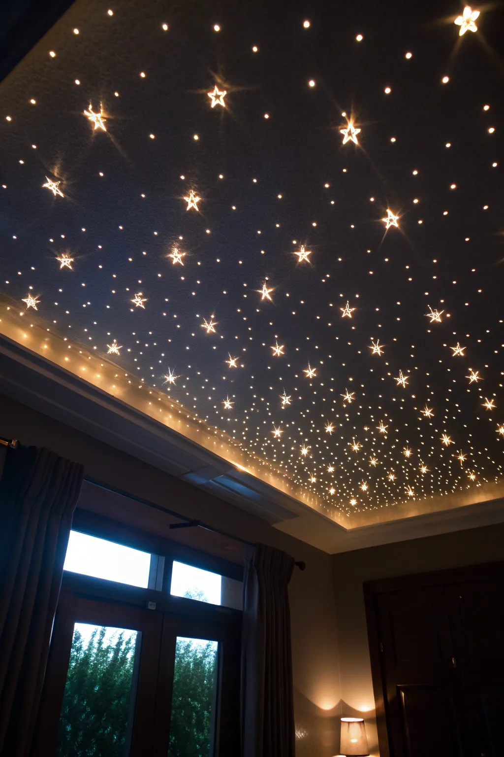 Transform your space into a celestial retreat with a handcrafted starry ceiling.