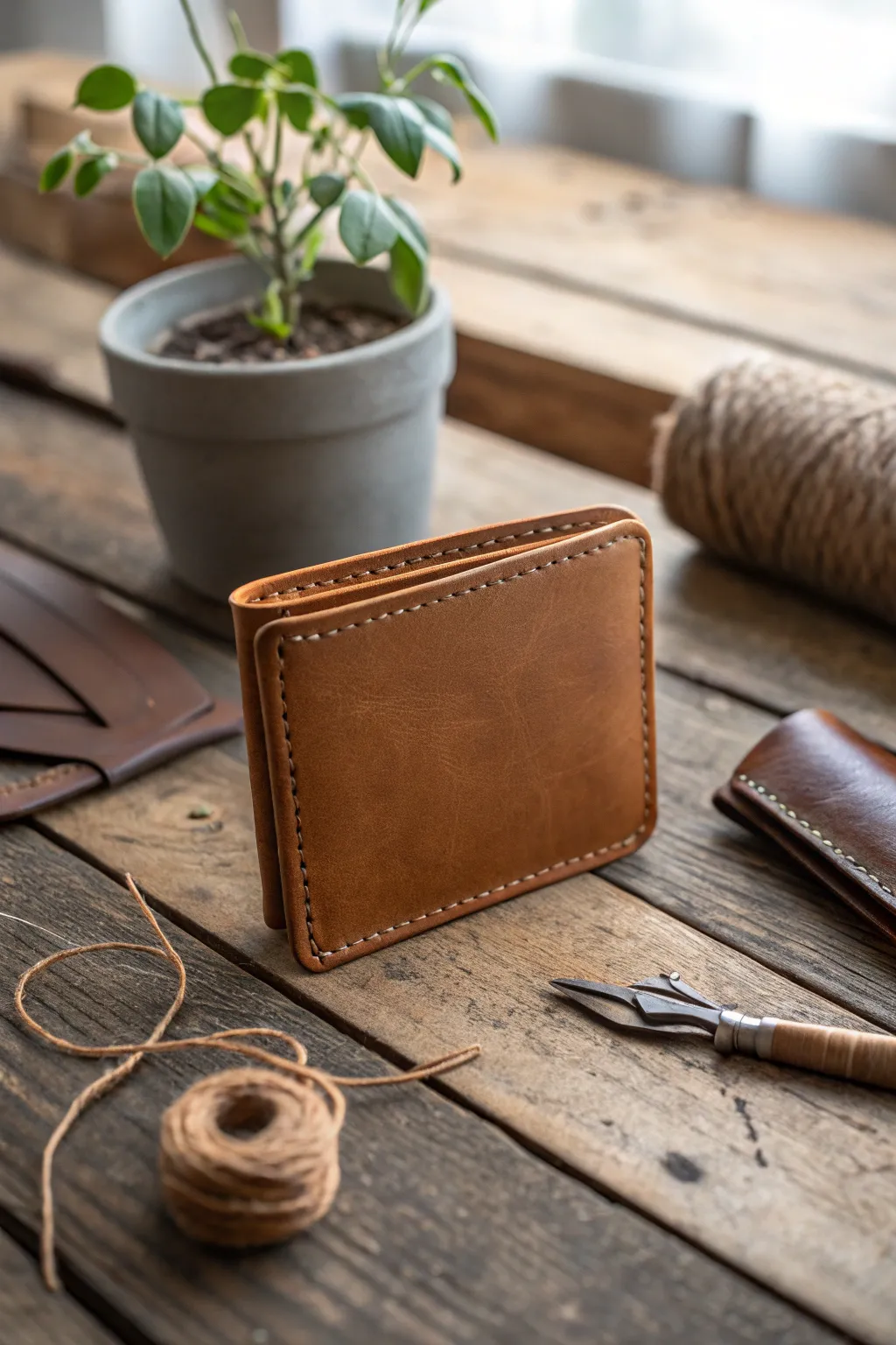Craft your own story with a hand-stitched leather wallet – where simplicity meets timeless elegance.