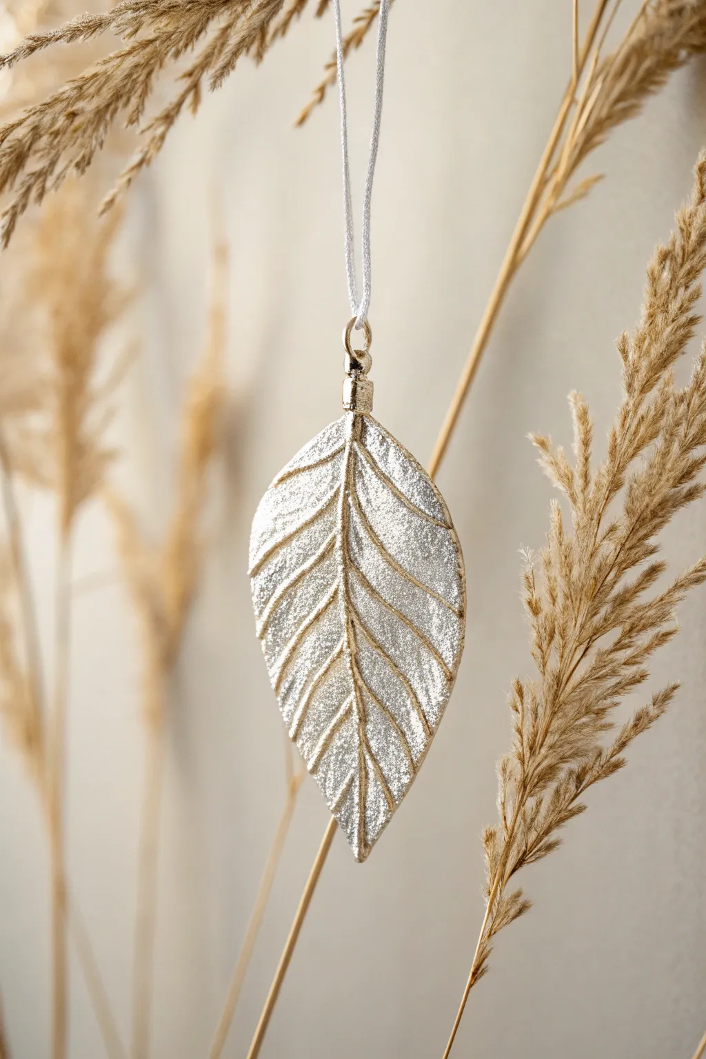 Elegant sustainability: Transform used foil into stunning leaf ornaments for a minimalist holiday touch.