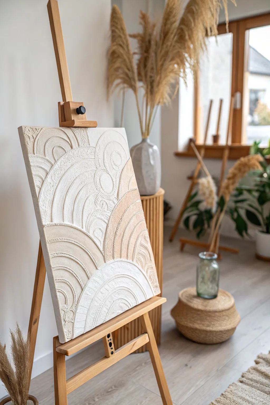 Discover the beauty in layers with this textured abstract masterpiece.