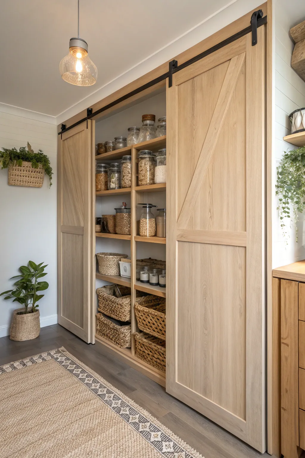 Transform your space with a sleek sliding door pantry, where simplicity meets style!