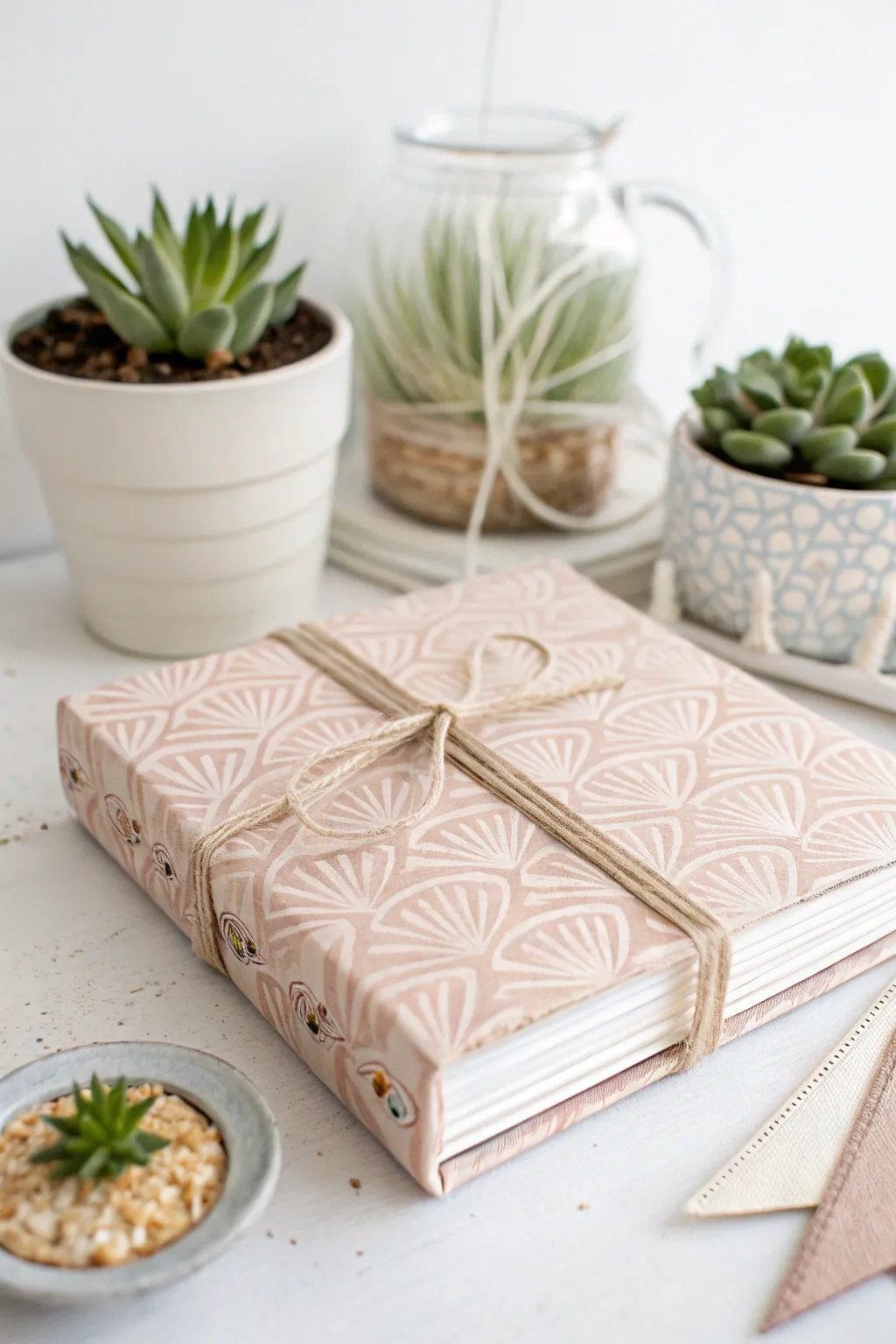 Transform cereal boxes into chic photo albums with a touch of boho simplicity. #UpcycleWithStyle