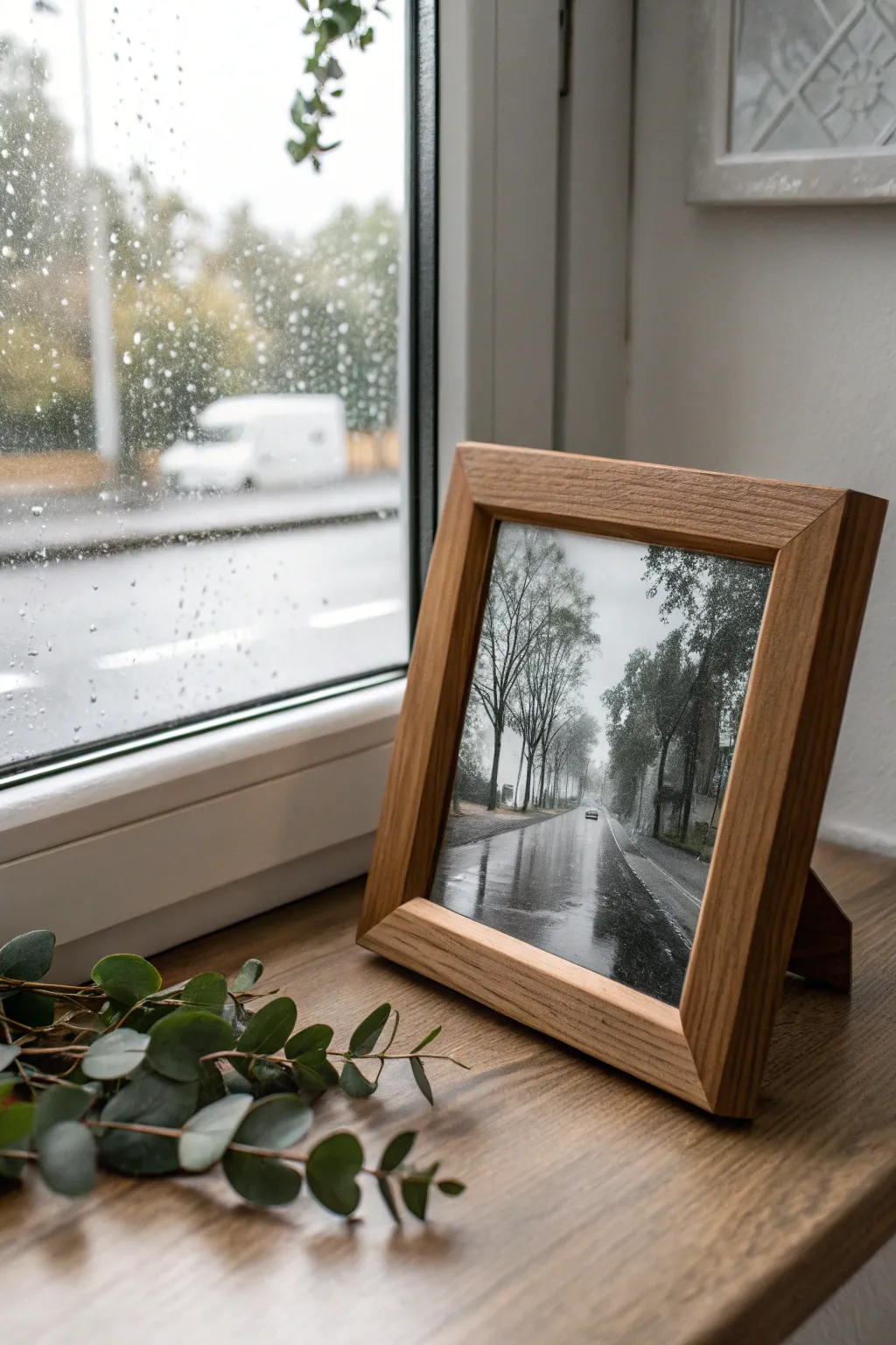 Find beauty in the rain with a cozy, minimalist touch. Capture reflections and moody vibes for your next DIY photoshoot.
