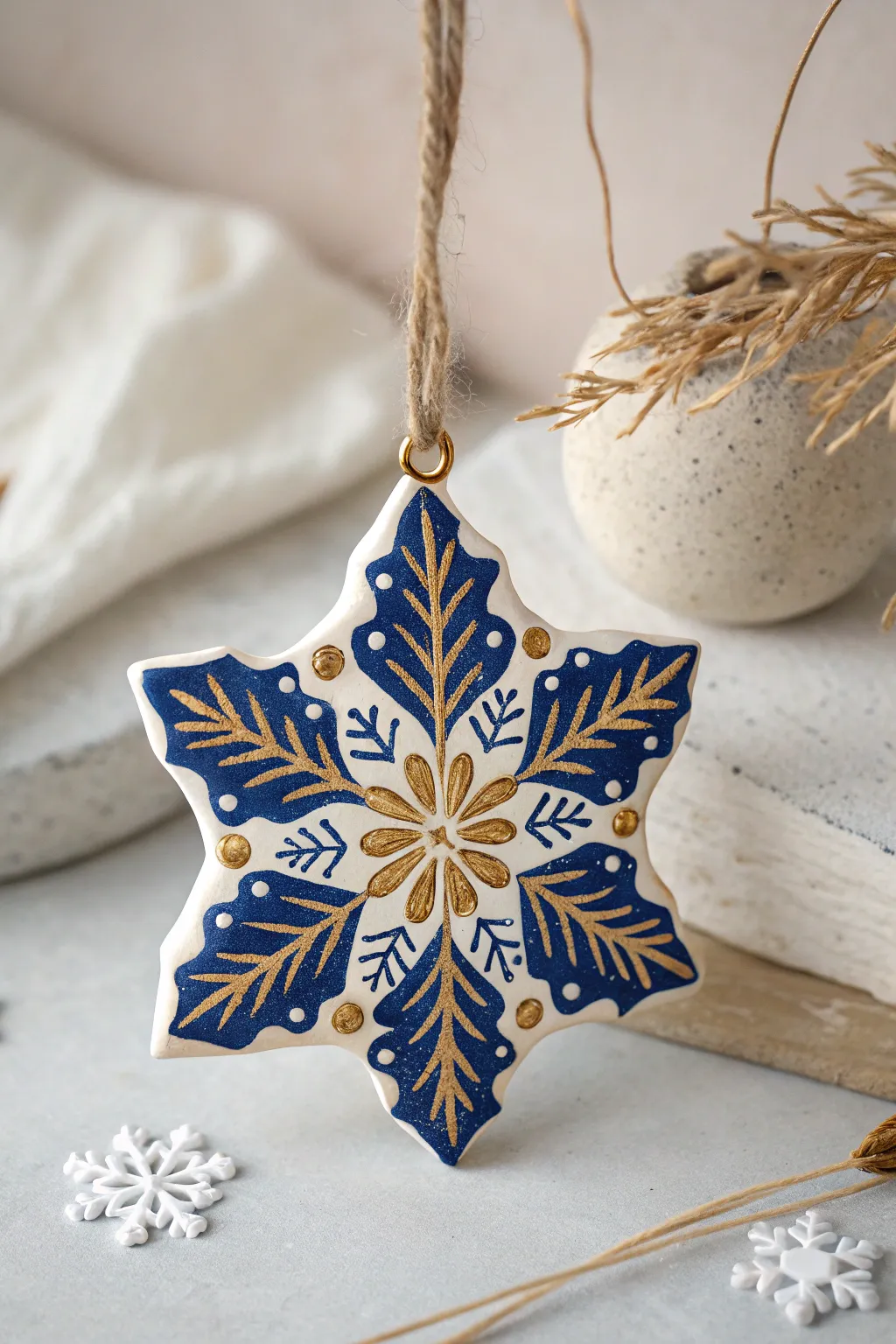 Add a personal touch to your festive decor with handcrafted clay ornaments that blend Scandinavian minimalism with a Boho flair.