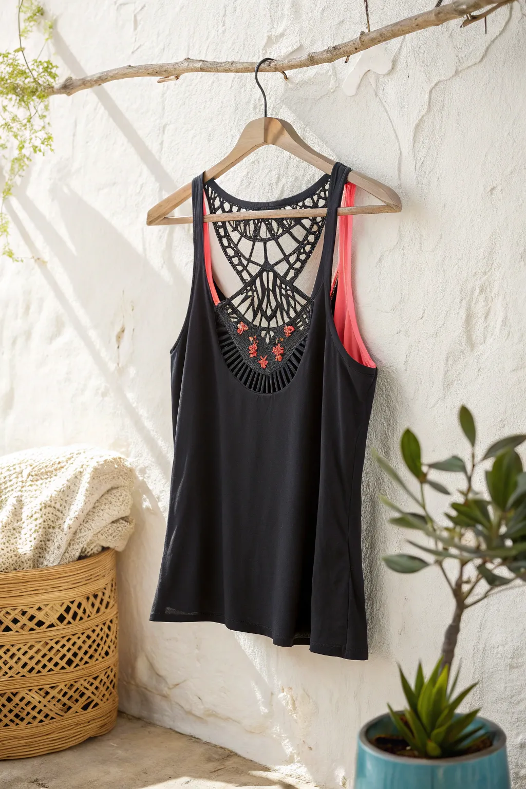 Transform your tank top with chic geometric cutouts and let your sports bra shine through!