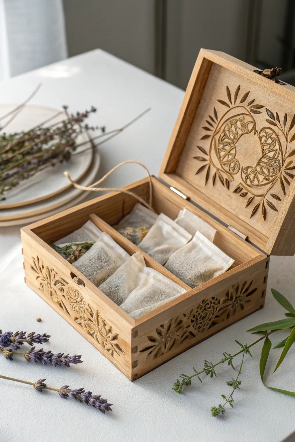 Unwrap the joy of DIY with these beautifully presented tea bags in a handcrafted gift box.