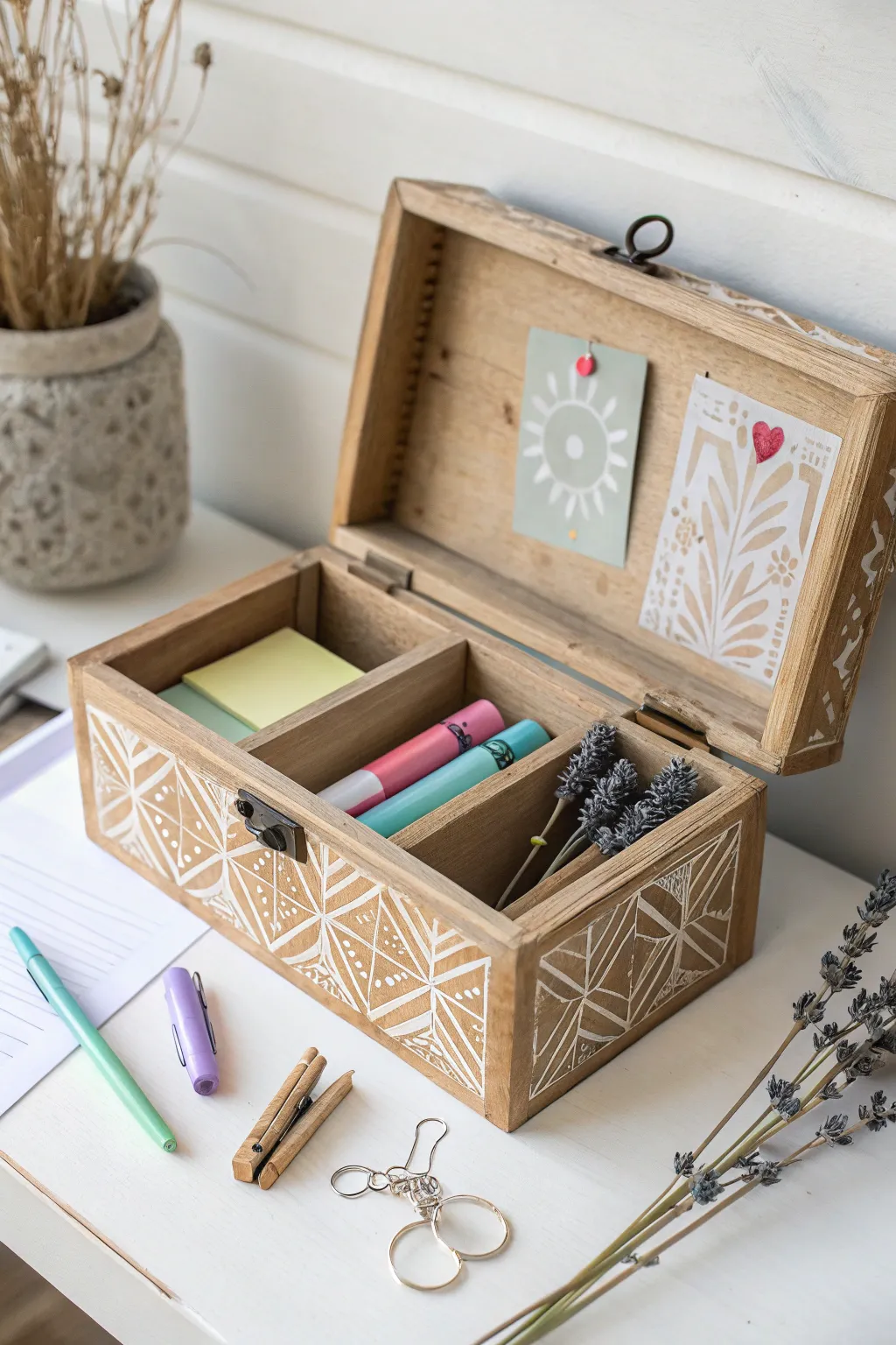 Elevate classroom organization with a touch of Scandinavian charm. 🌿📦 #DIYTeacherGift