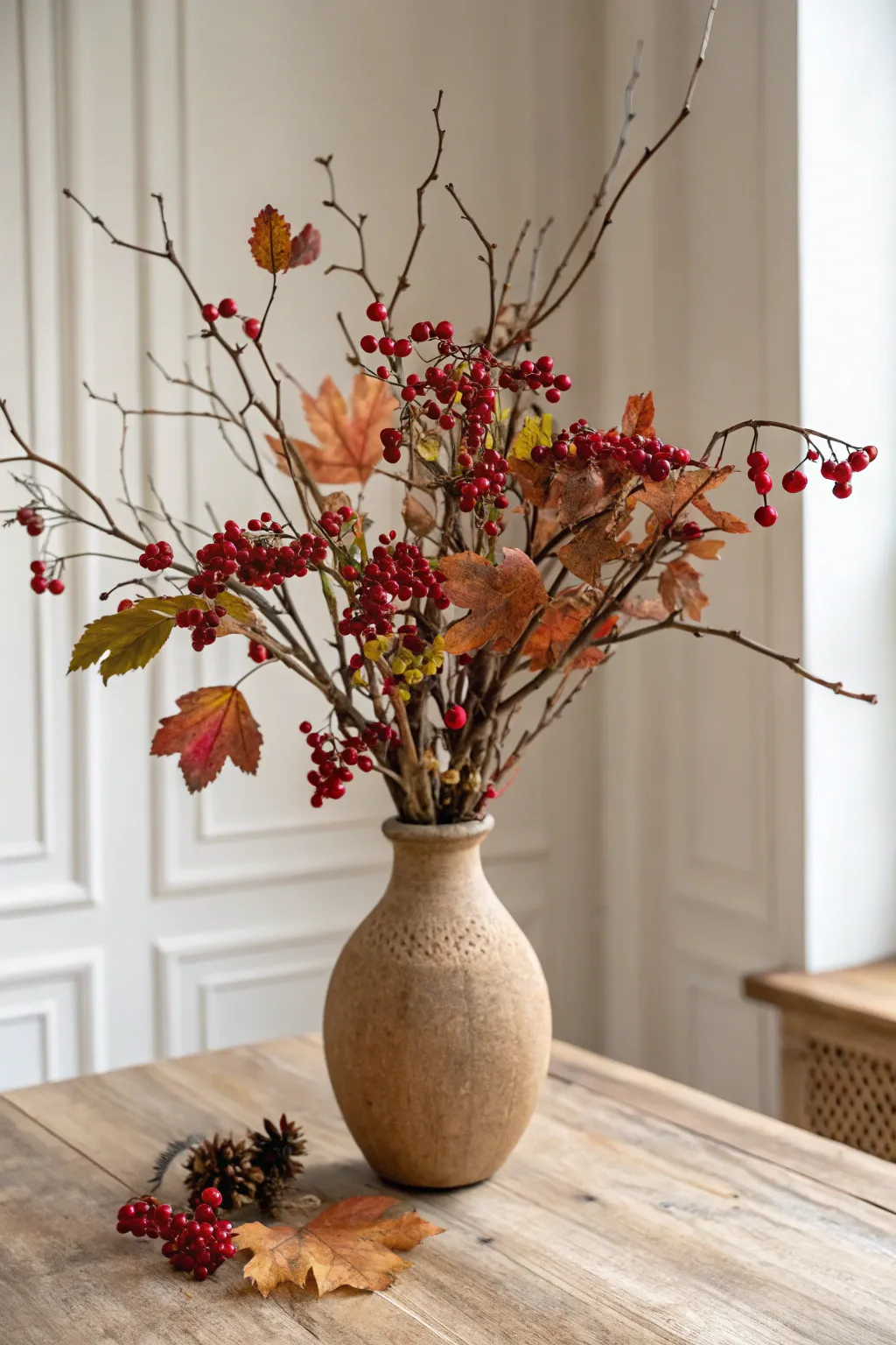 Bring the outdoors in with a handcrafted, natural centerpiece that celebrates the beauty of the season.