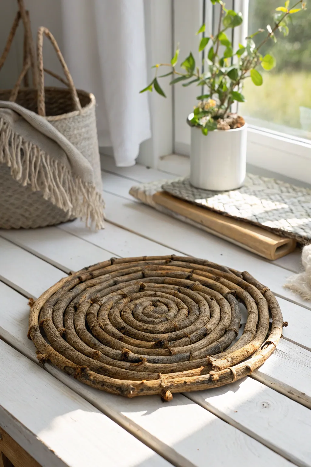 Bring a touch of nature indoors with this charming Rustic Twig Trivet, perfect for adding eco-friendly elegance to your kitchen.