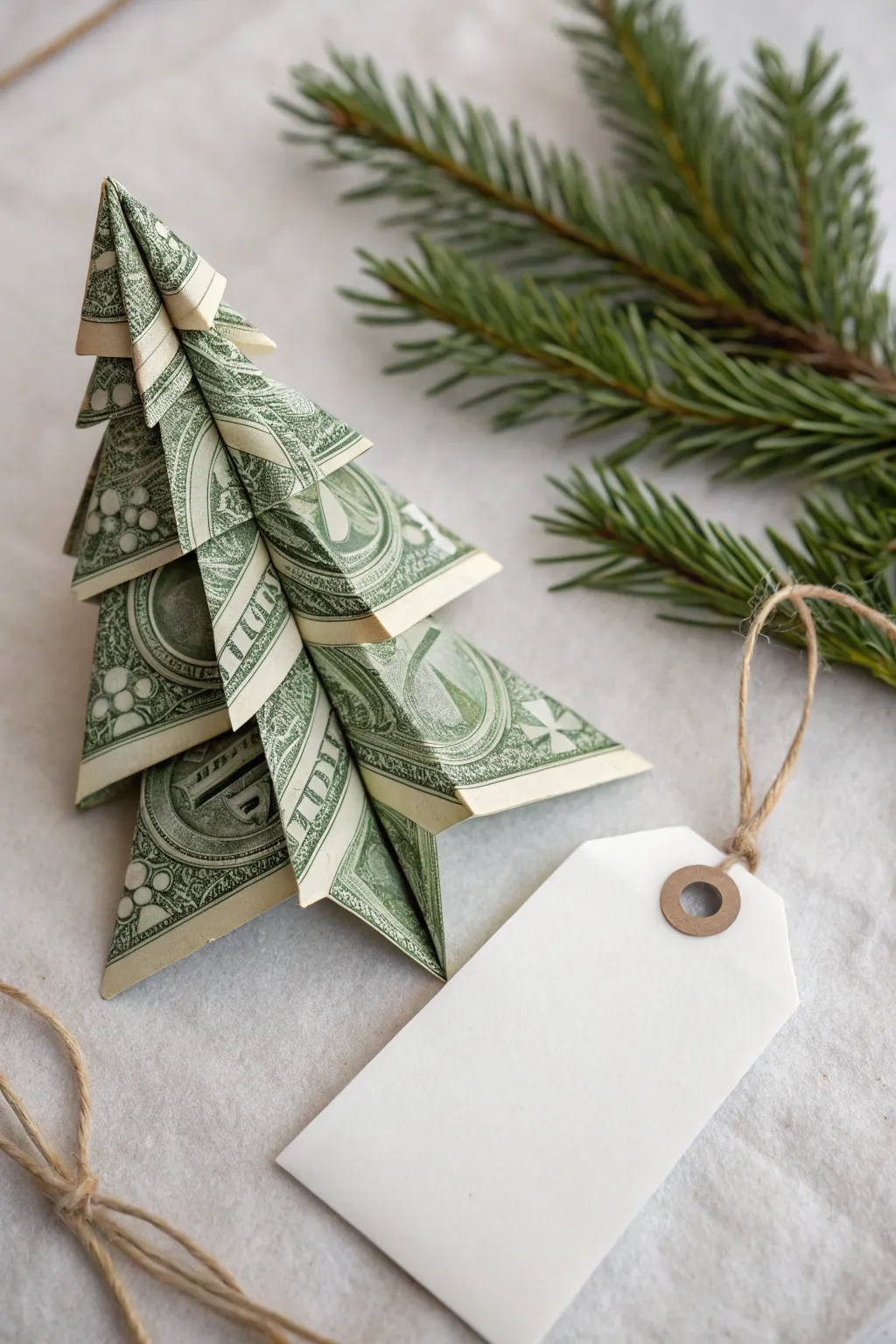 Elevate your gift-giving with an origami dollar bill Christmas tree—where simplicity meets elegance.