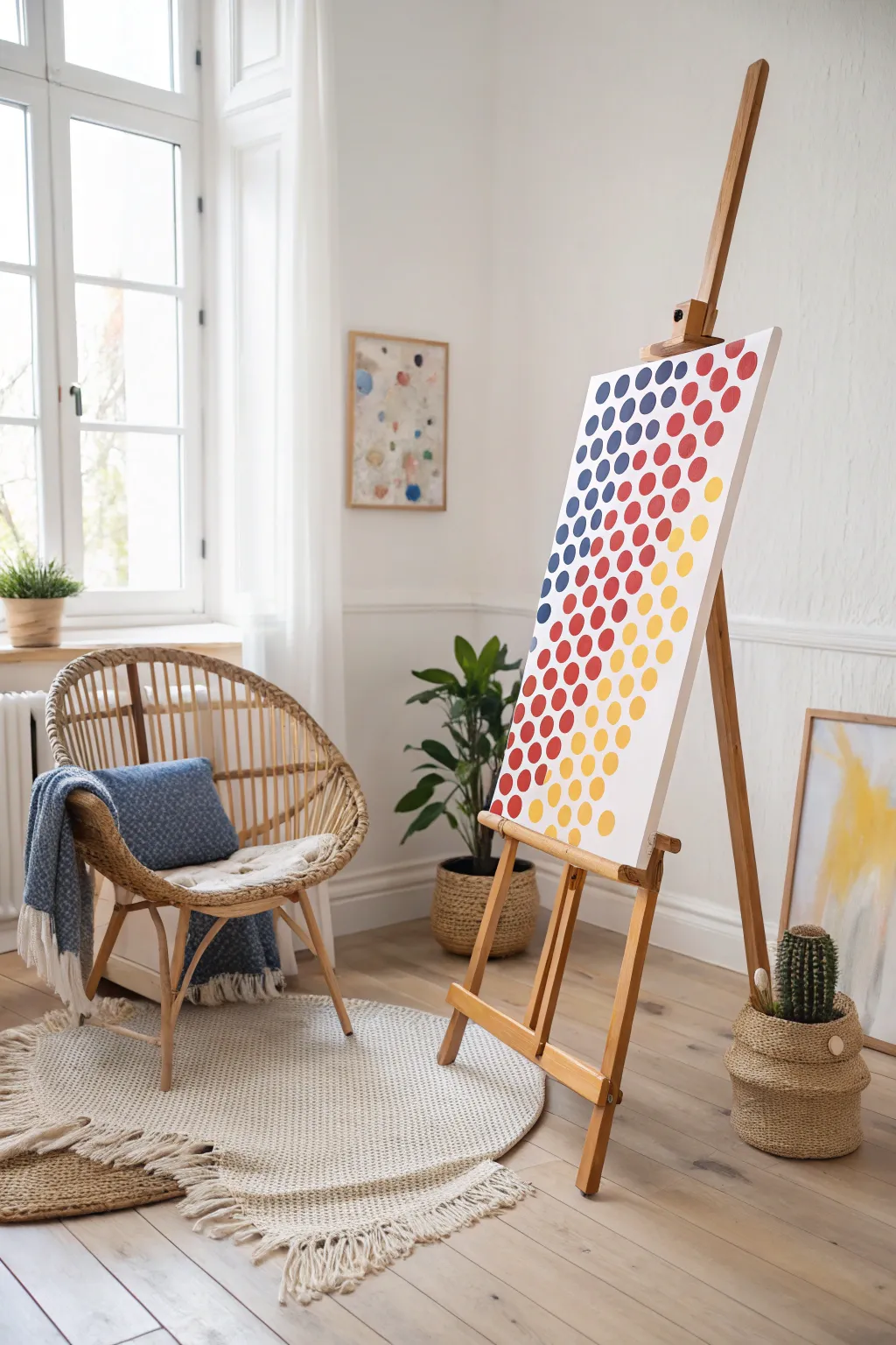 Unleash your creativity with a Lichtenstein-inspired dot art masterpiece—where minimalism meets vibrant pop art!