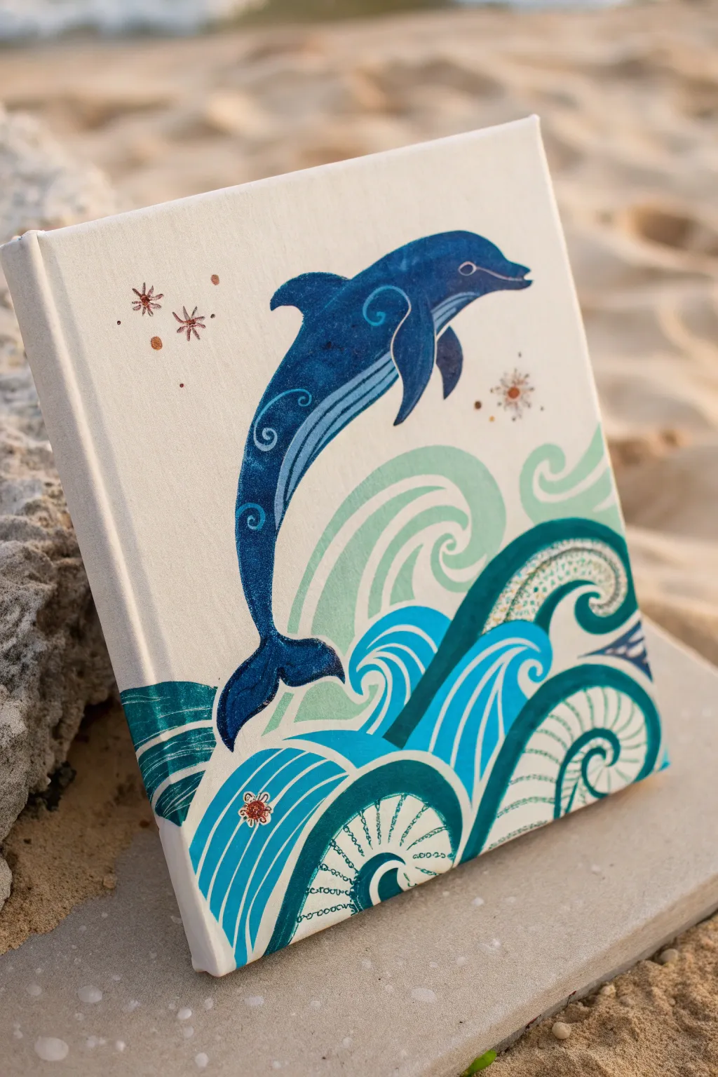 Dive into creativity with this whimsical dolphin design - where simplicity meets playful elegance.