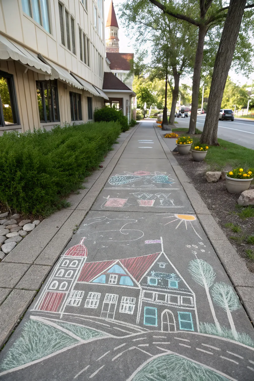 Craft a whimsical world on your sidewalk—where simplicity meets vibrant imagination!