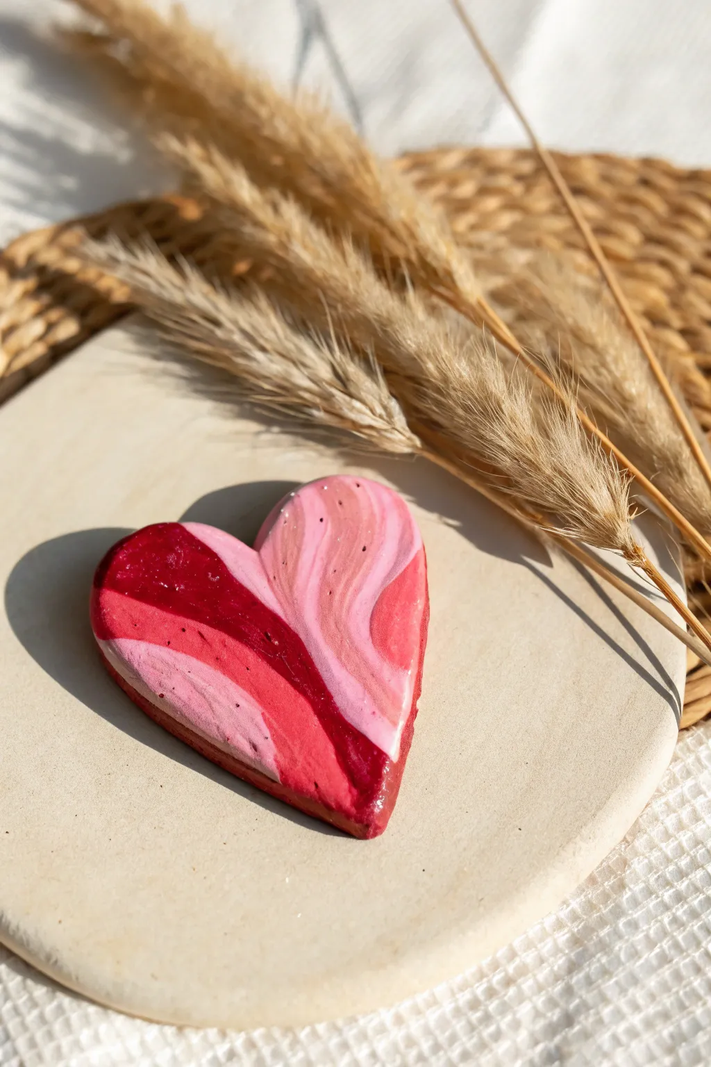 Crafted with love: A charming heart-shaped magnet, the perfect Valentine’s keepsake.