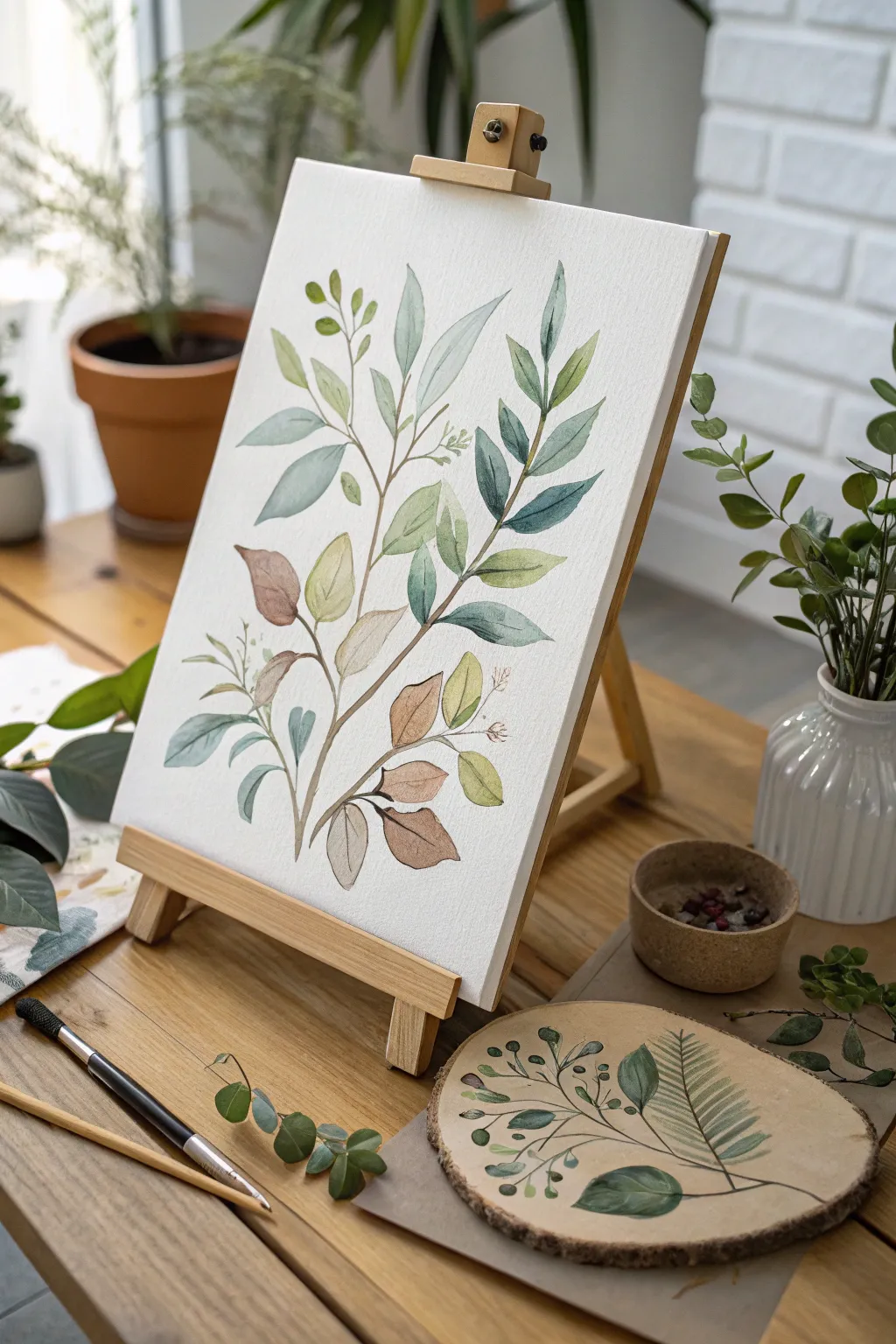 Bring nature indoors with elegant watercolor foliage patterns.