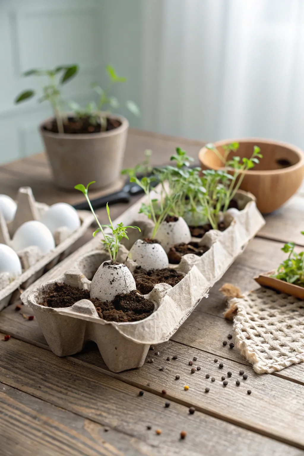 Transform humble egg cartons into charming seed starters and watch your garden grow beautifully!