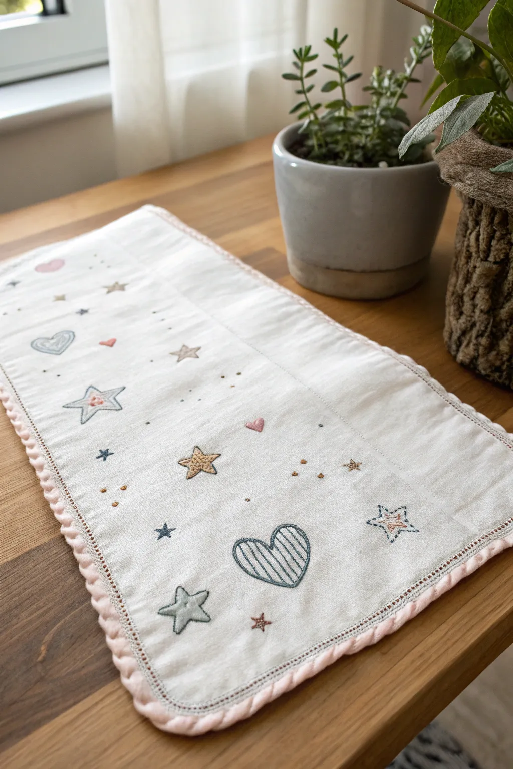 Embrace the charm of simplicity with playful embroidered icons that brighten up every moment.