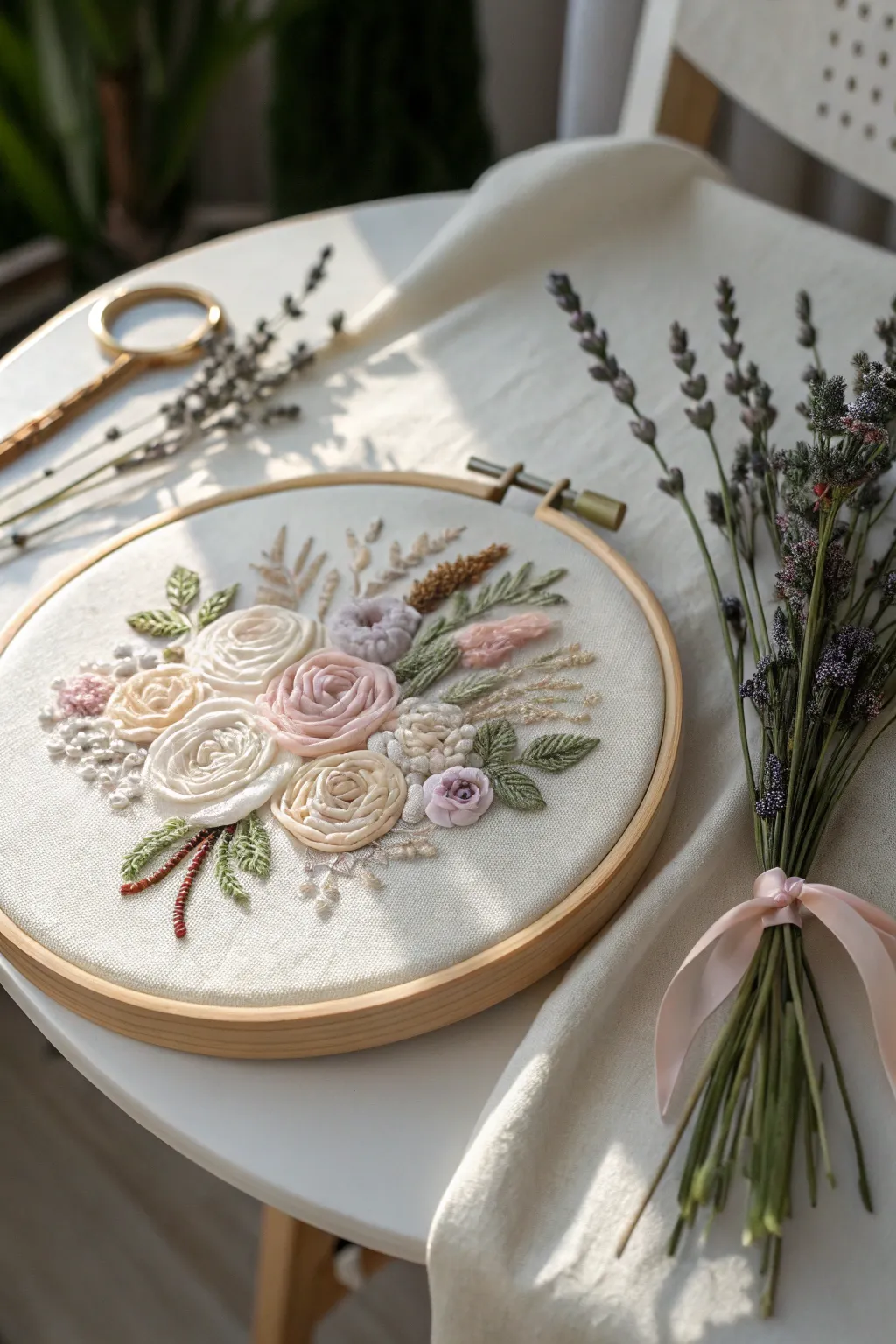 Preserve the beauty of your wedding day with an embroidered bouquet keepsake.