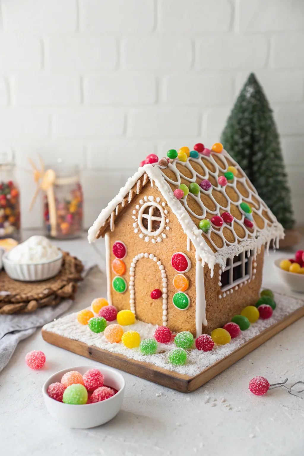 Celebrate cultural diversity with a vibrant gingerbread house inspired by Mexican candies!