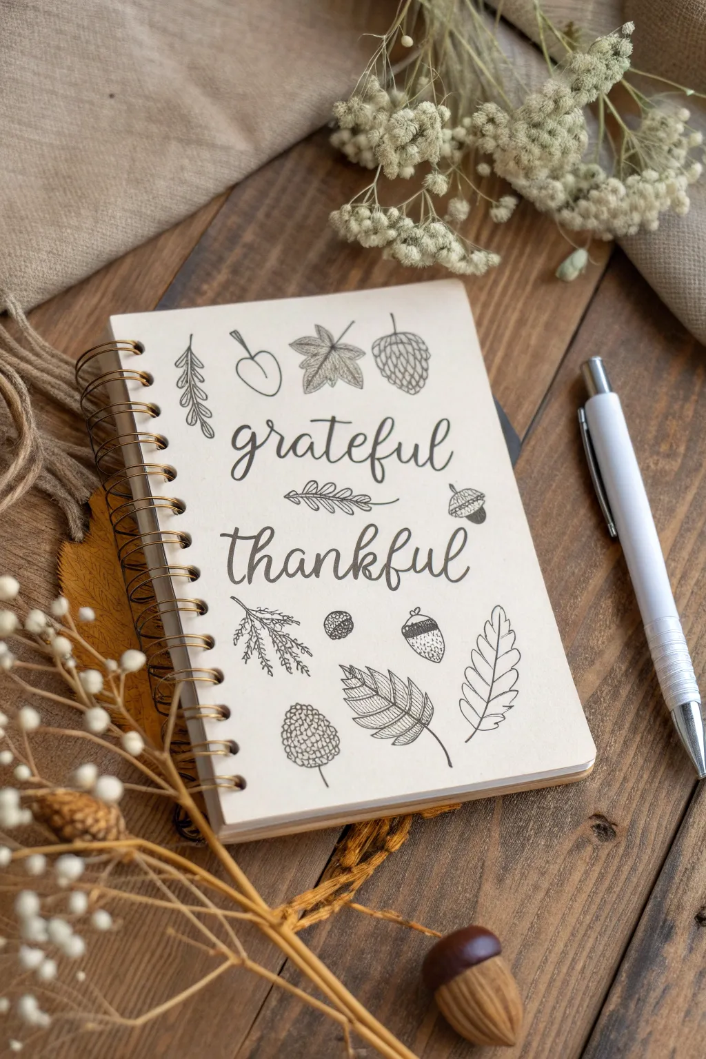 Capture the essence of fall with a gratitude log that radiates warmth and positivity. 🍂✨